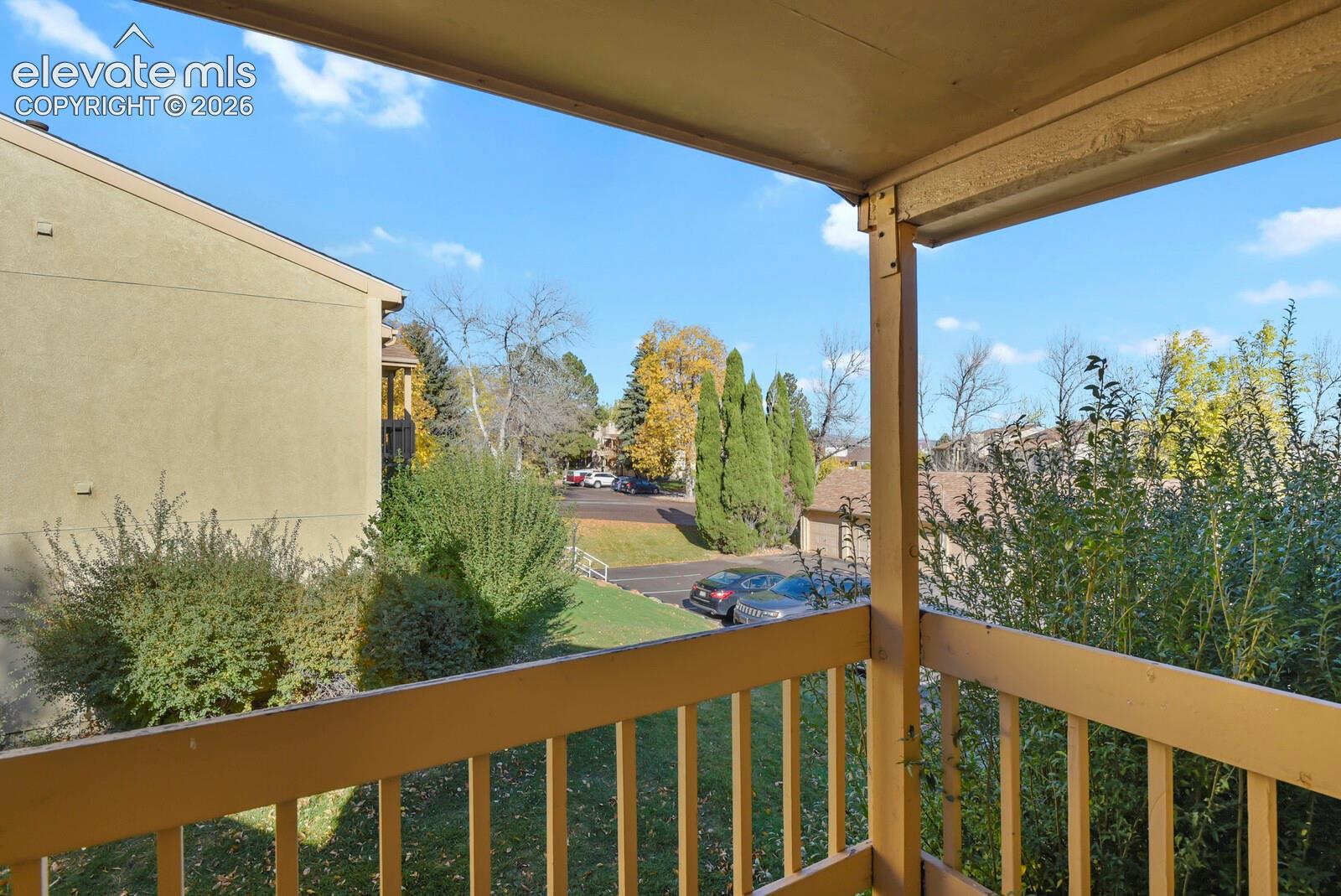 Small covered balcony off the Living Room