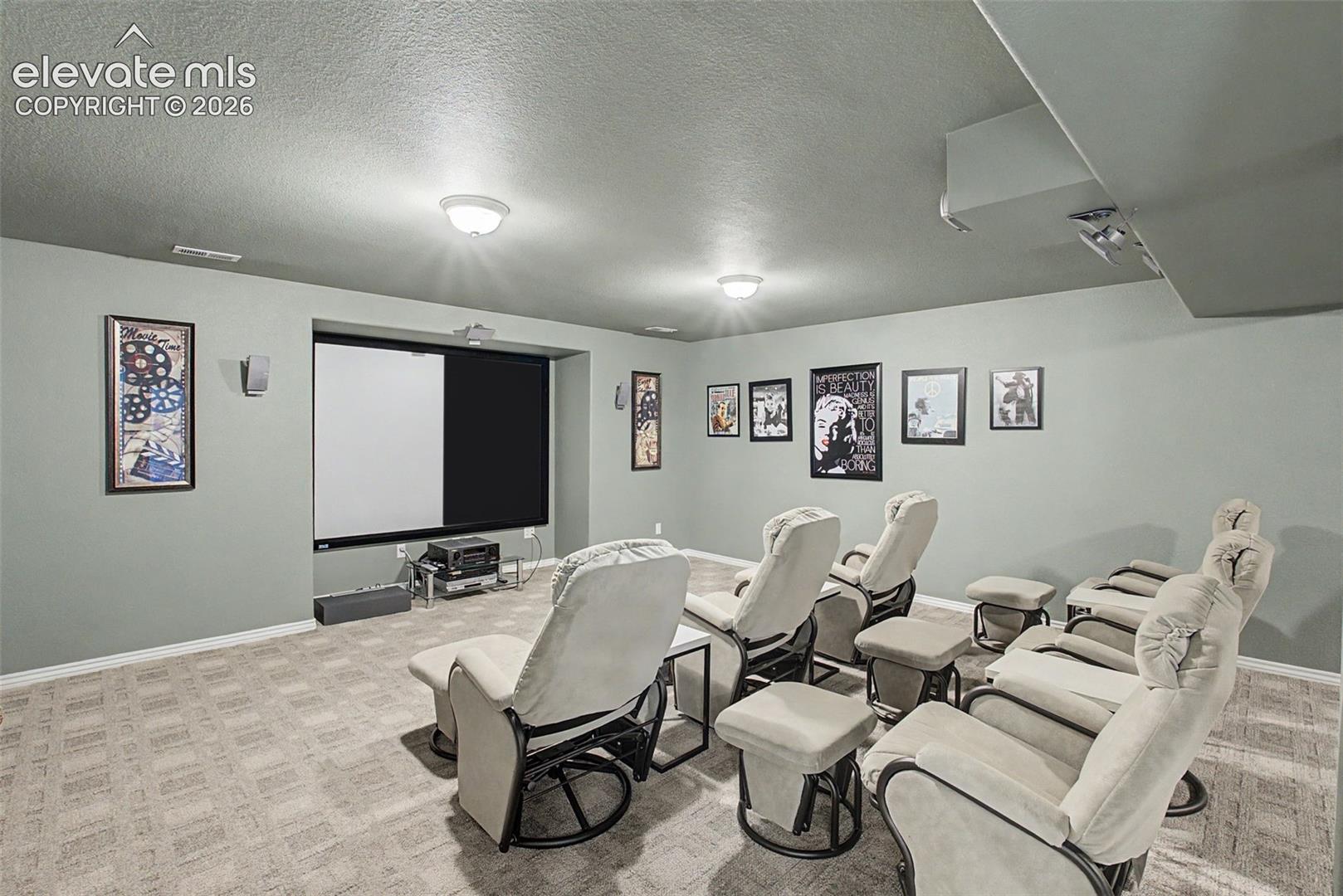 Built-in Media Room with Adjoining Exercise Room Each with Separate Entrances!