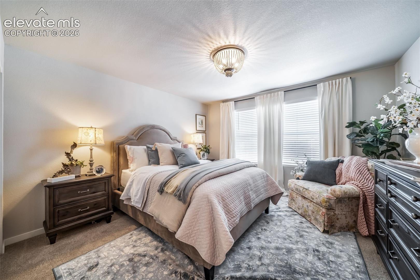 Neutral wall tones complement the plush carpet flooring
*Photos of a model home*