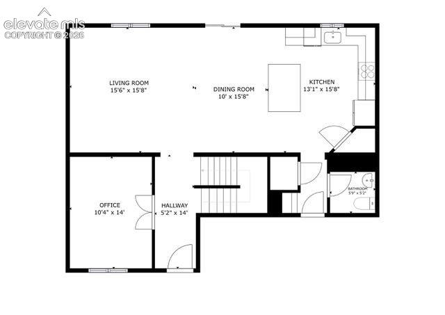 Main level floor plan