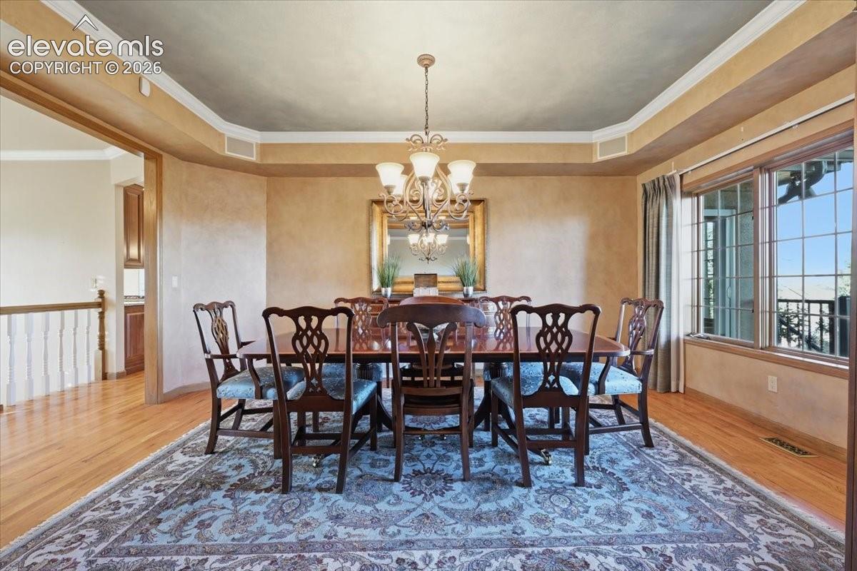 Formal Dining Room includes the first of multiple Sonos Speakers installed throughout the home. 