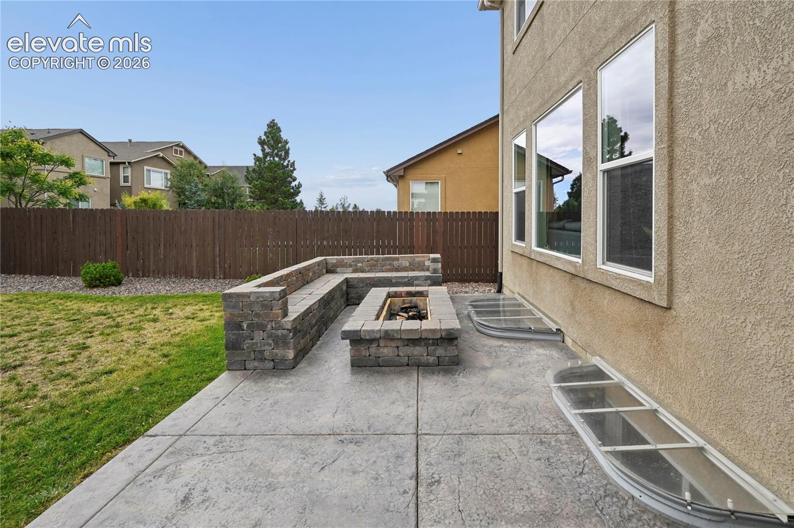 This wonderful stamped concrete patio is the length of the living room, dining room, and kitchen combined.  It's like having a duplicate of all your living spaces, but outside in our beautiful Colorado climate.