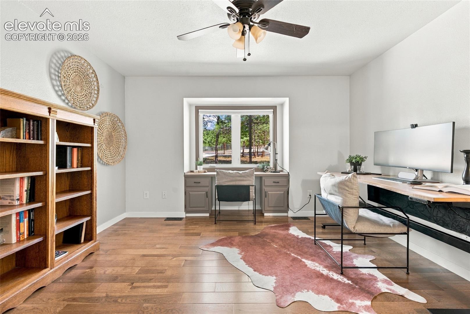 Wood-finish flooring throughout