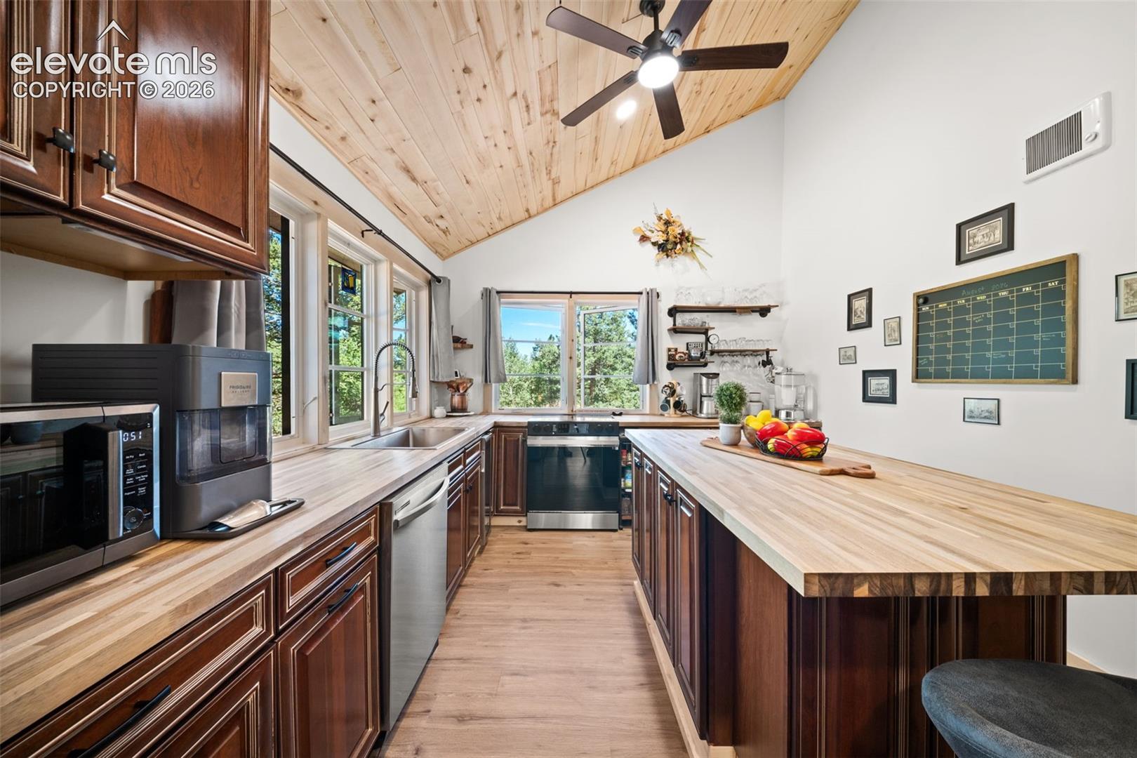 Main level kitchen with island