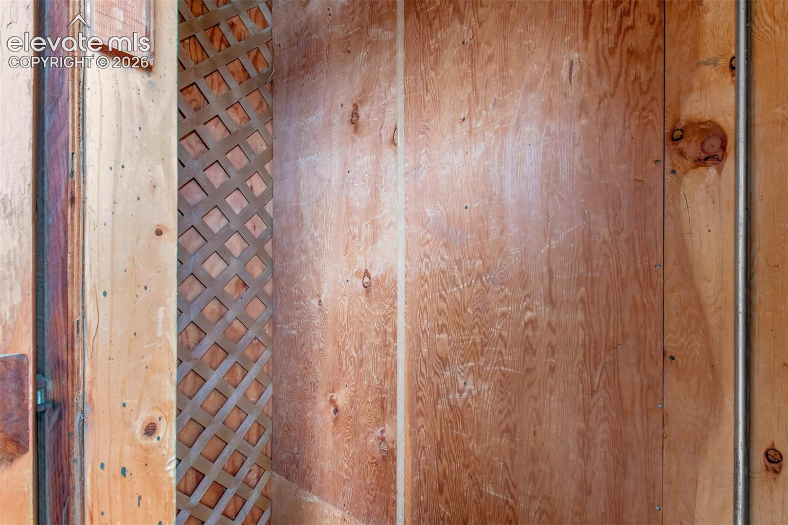 Inside storage closet on the deck