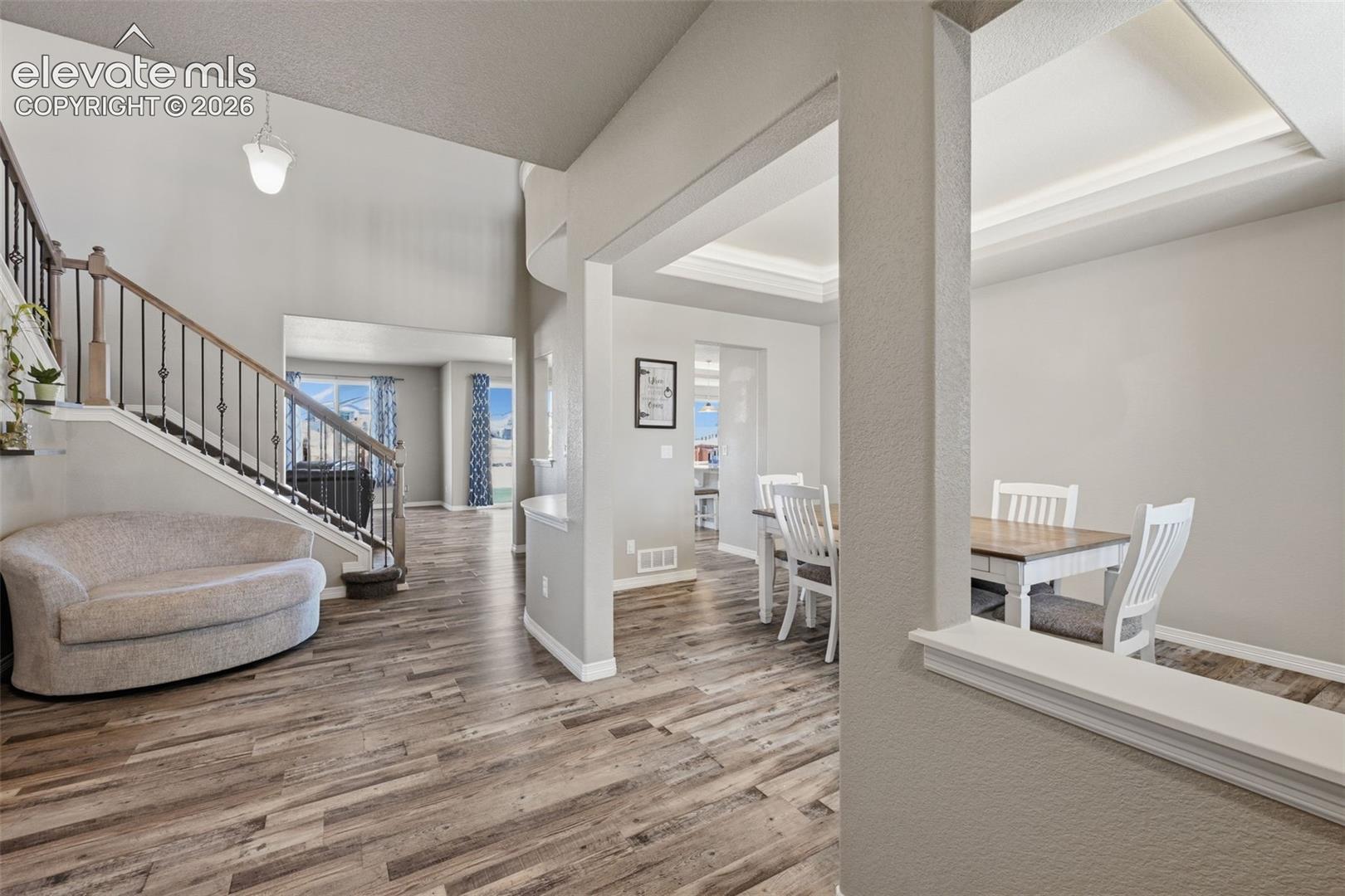 Welcoming Entry Connects the Main-Level Living Spaces with an Open, Easy Flow