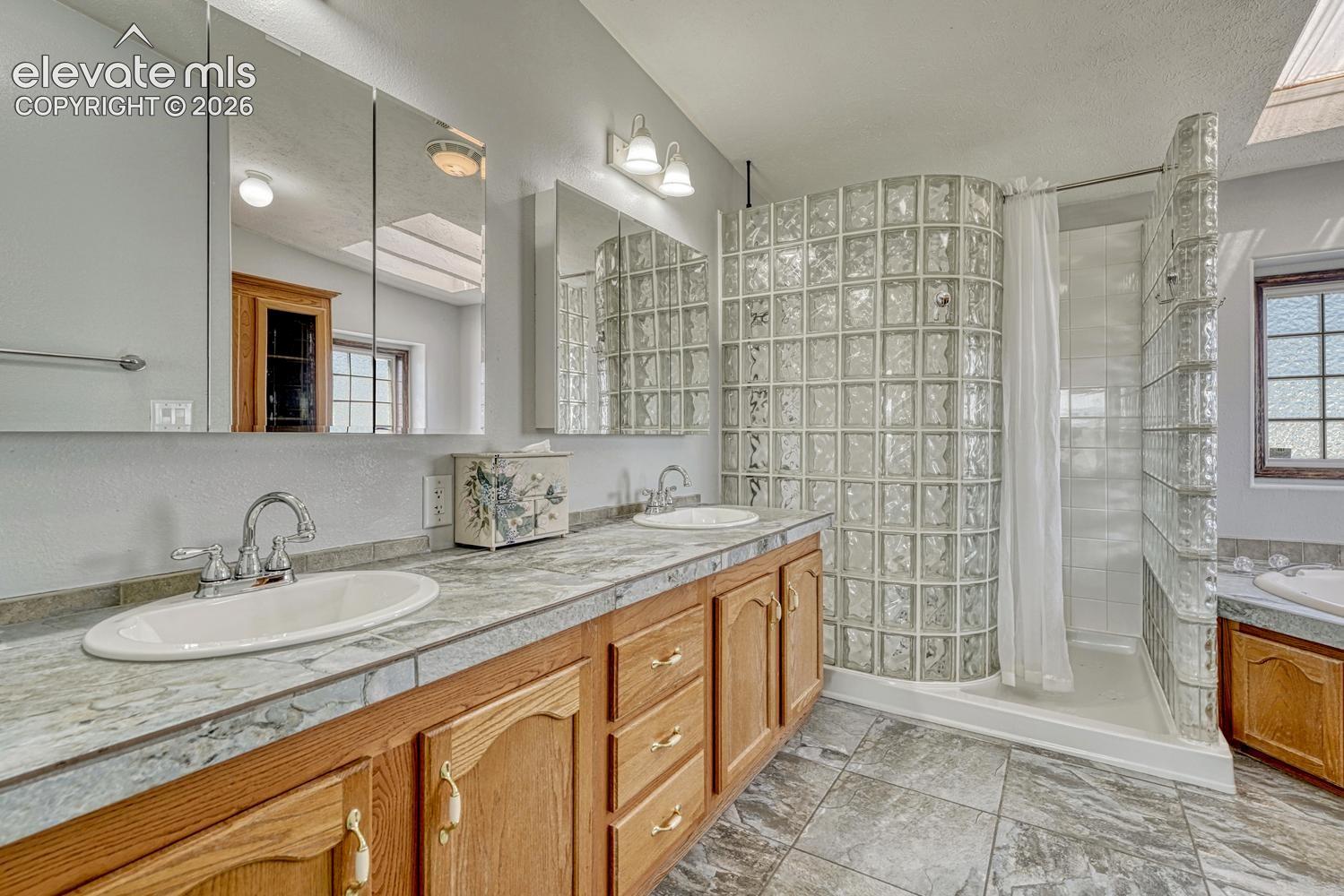 main level primary bathroom