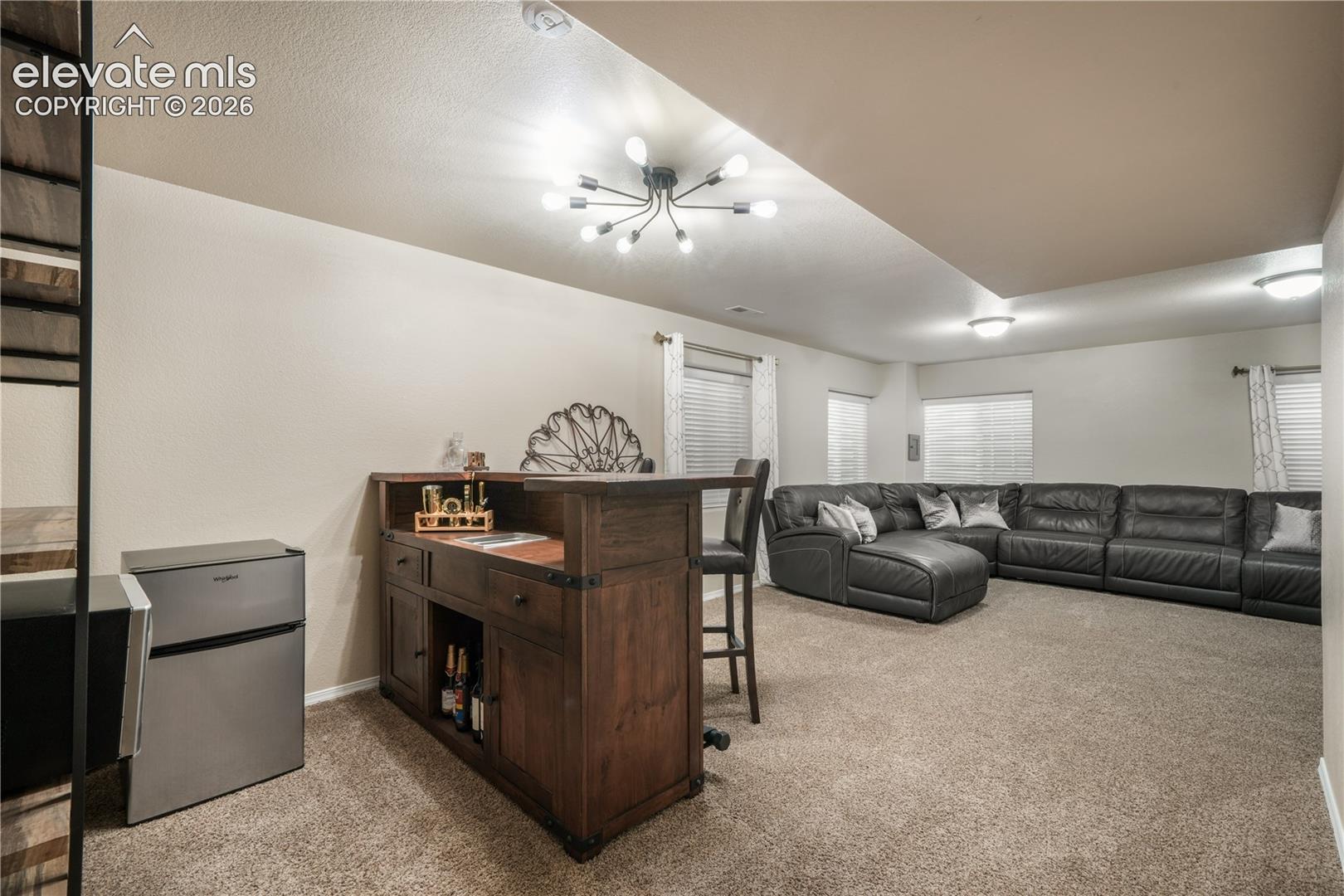 Large Basement Family Room with Endless Possibilities 