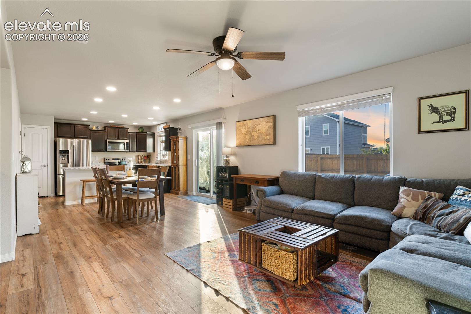 Open-concept living area 