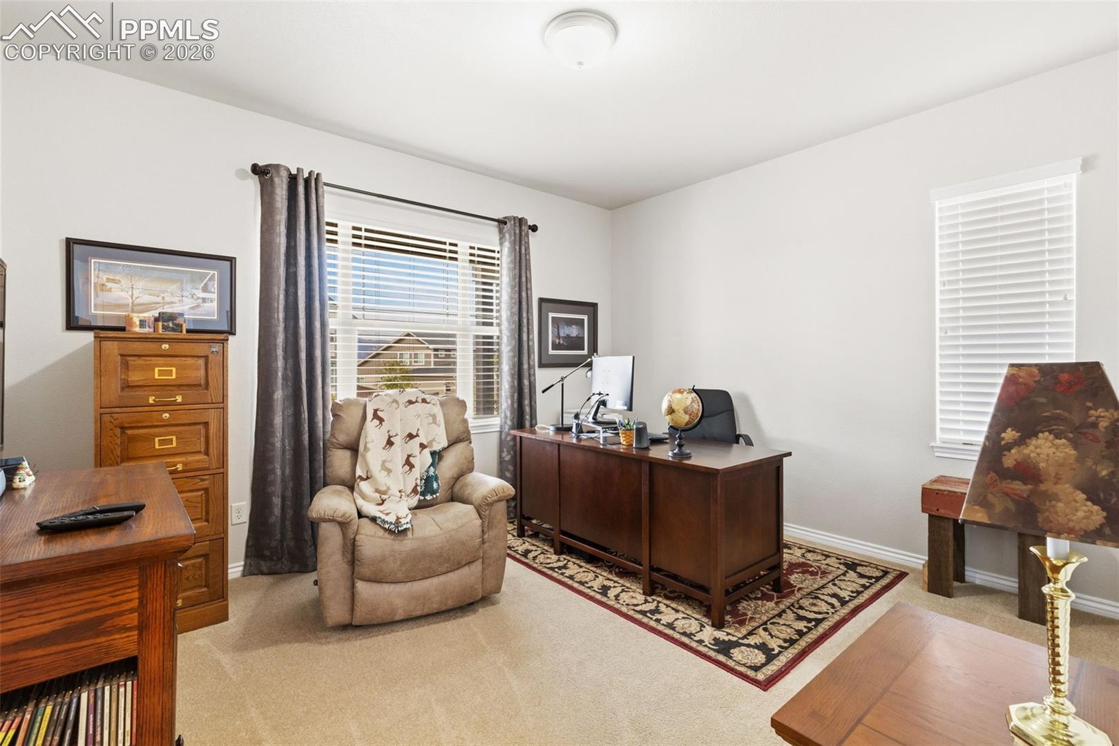 Main level 2nd bedroom currently used as an office