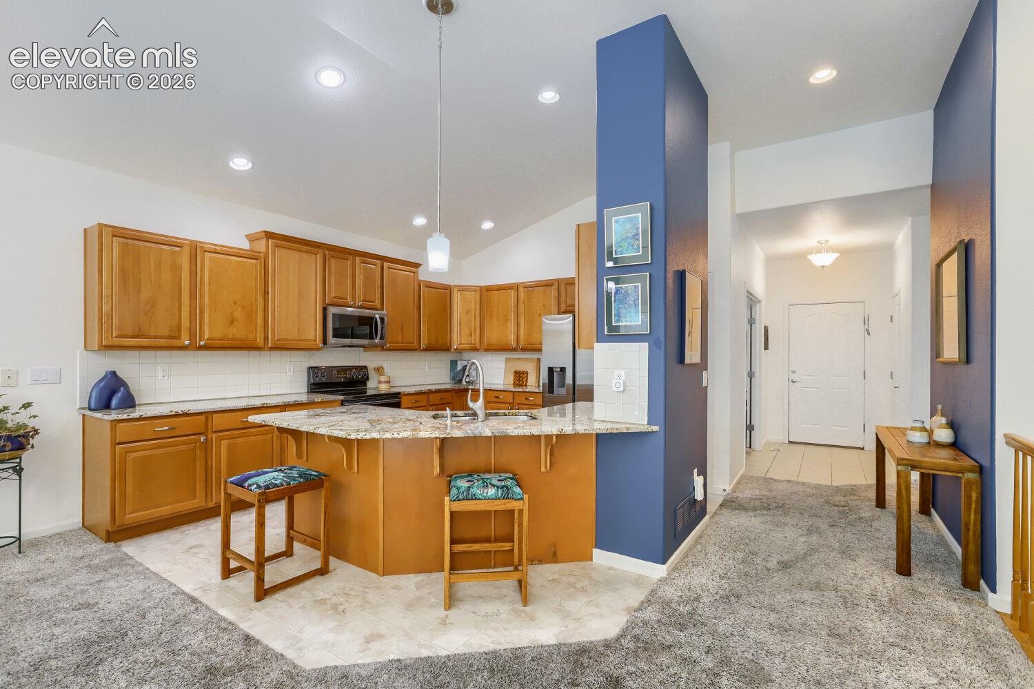 Open flowing floor plan.