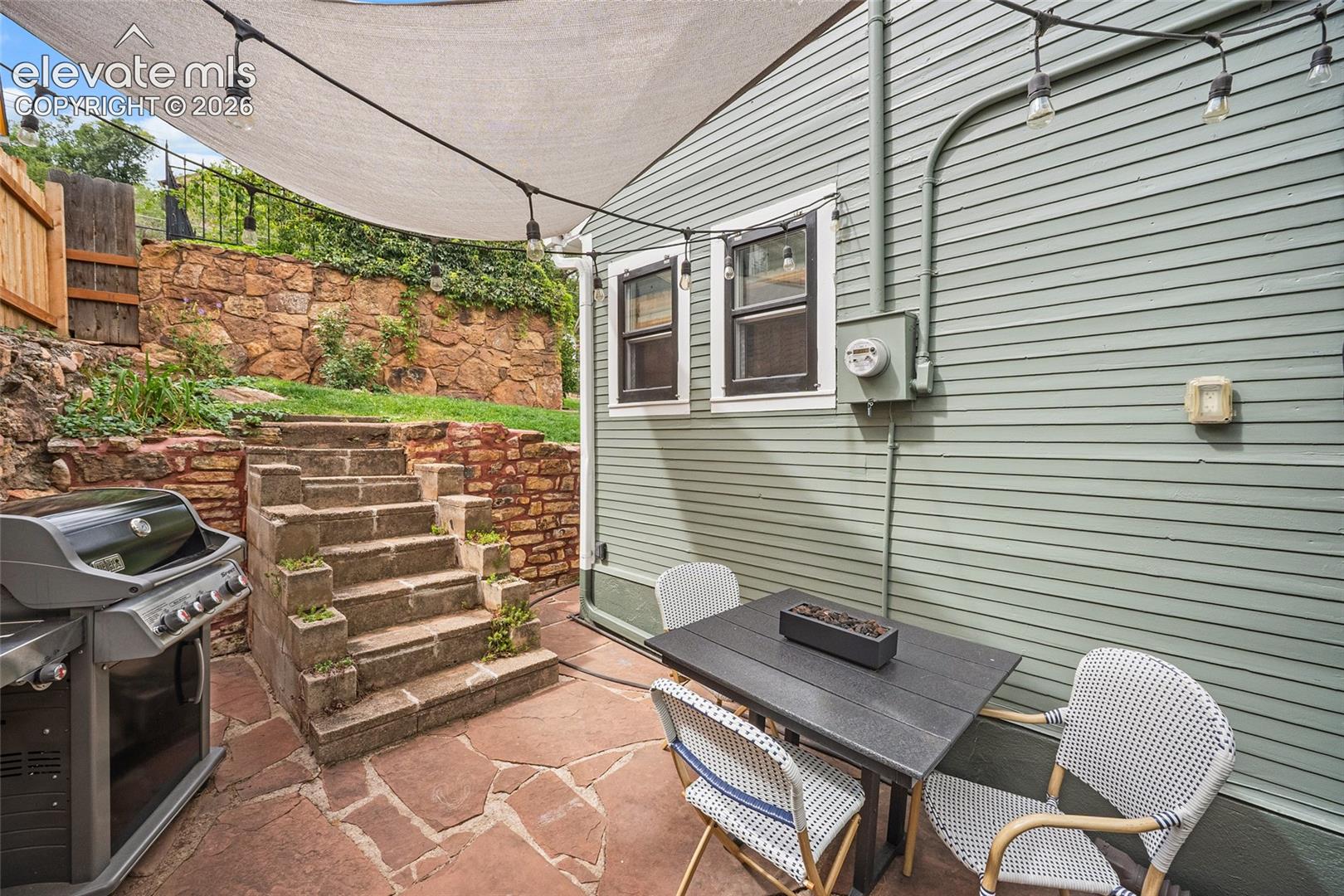 Private and charming back patio