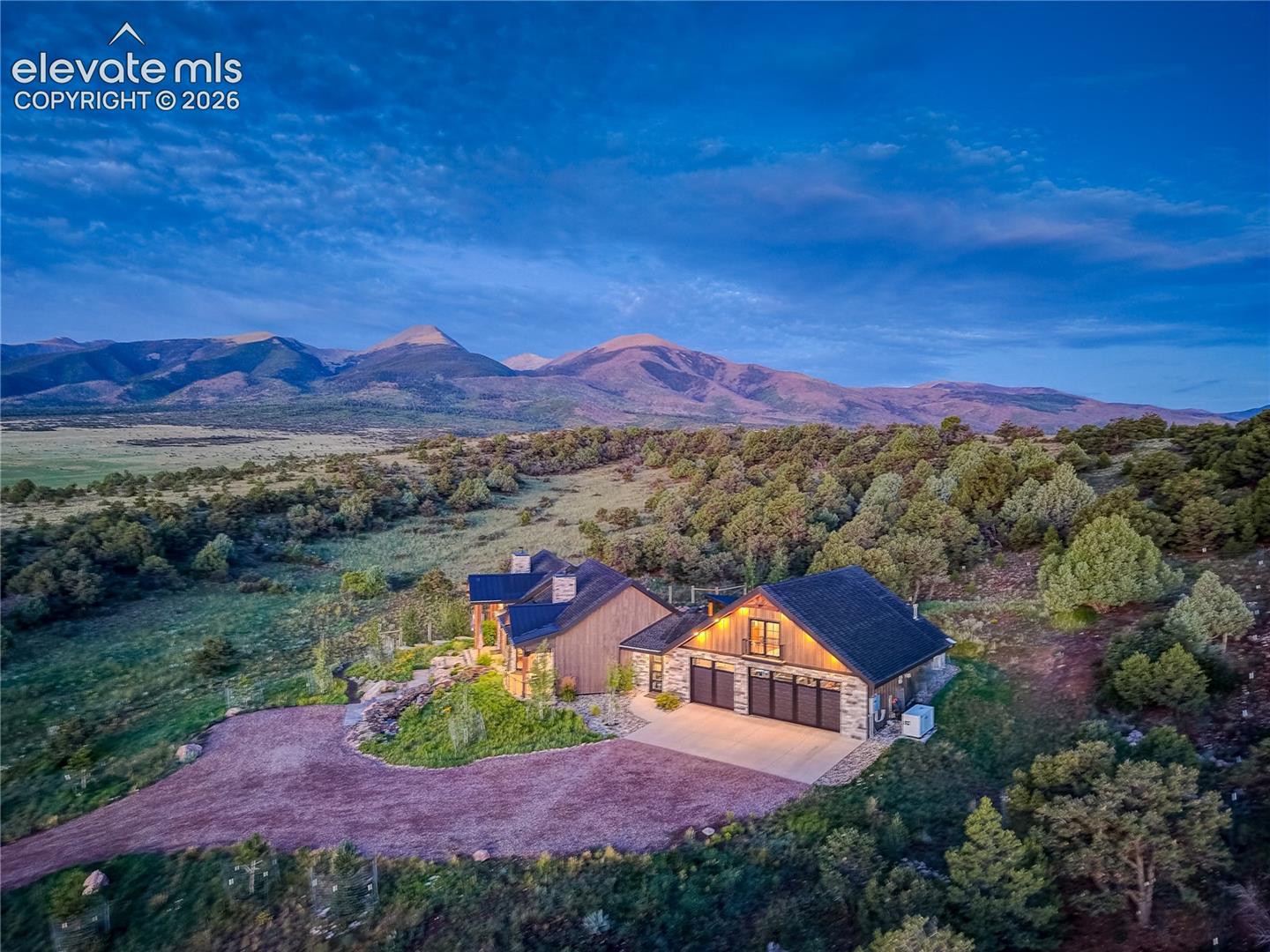 Built to showcase the Sangre de Cristo mountains
