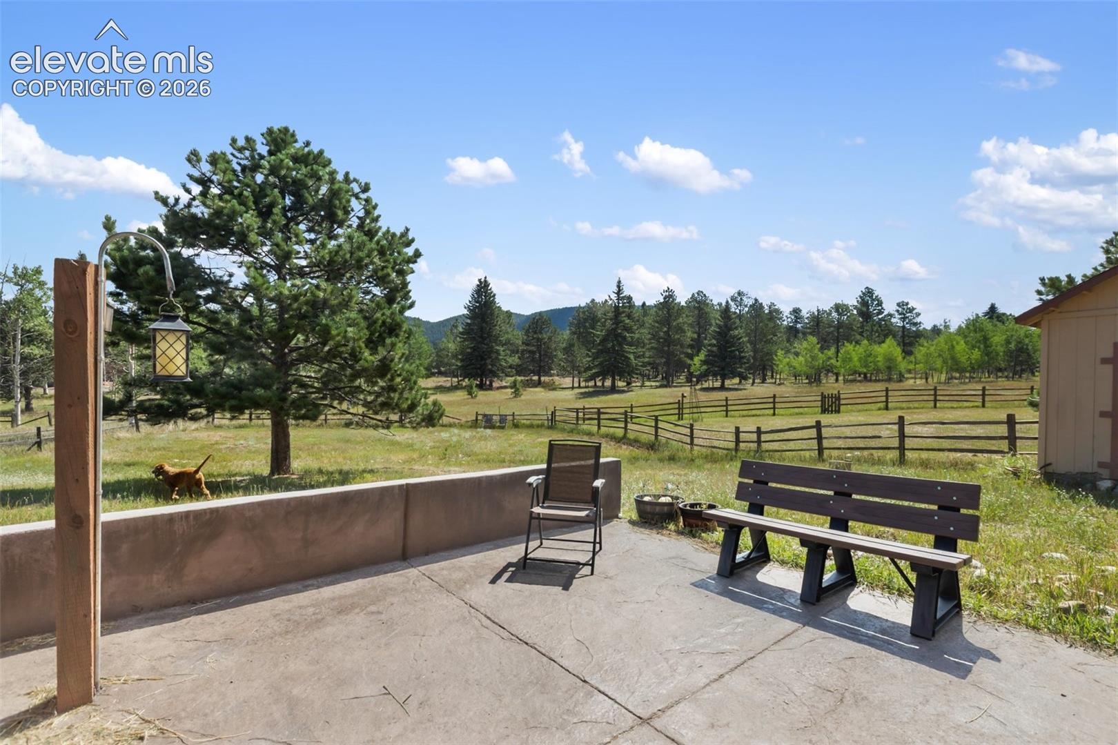Beautiful custom cement deck and view!