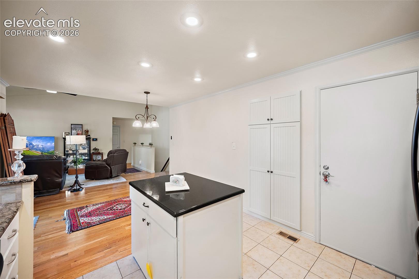 Open floor plan. No divider.