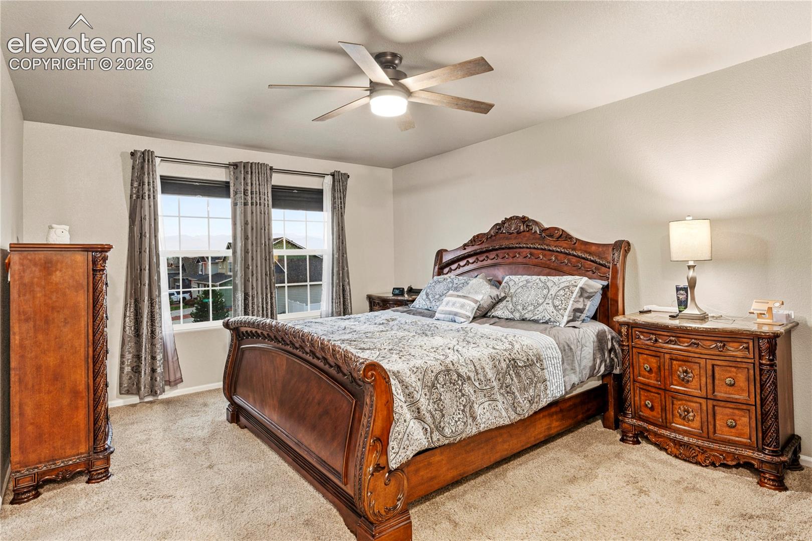Spacious primary bedroom 