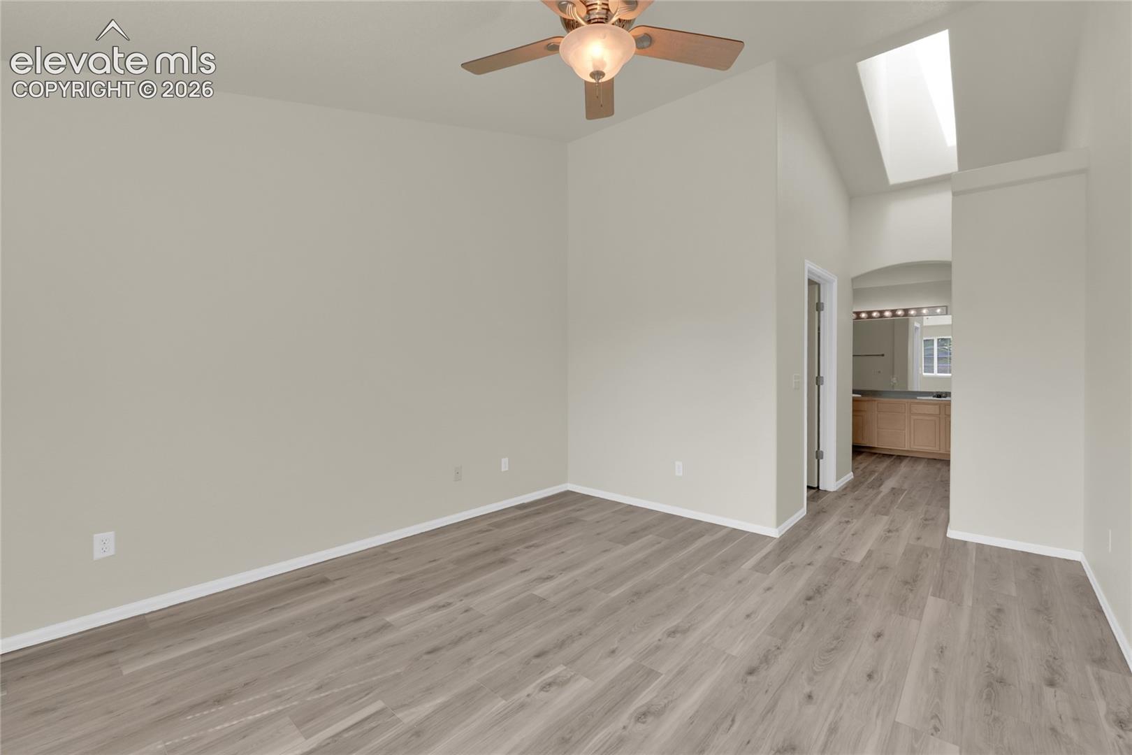 Walk- in closet and bathroom entrance