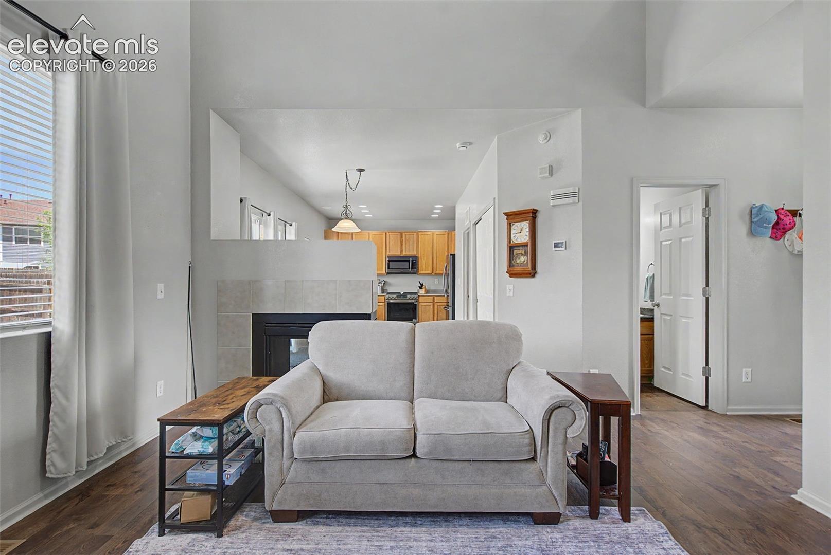 Living Room Open to Kitchen & Dining