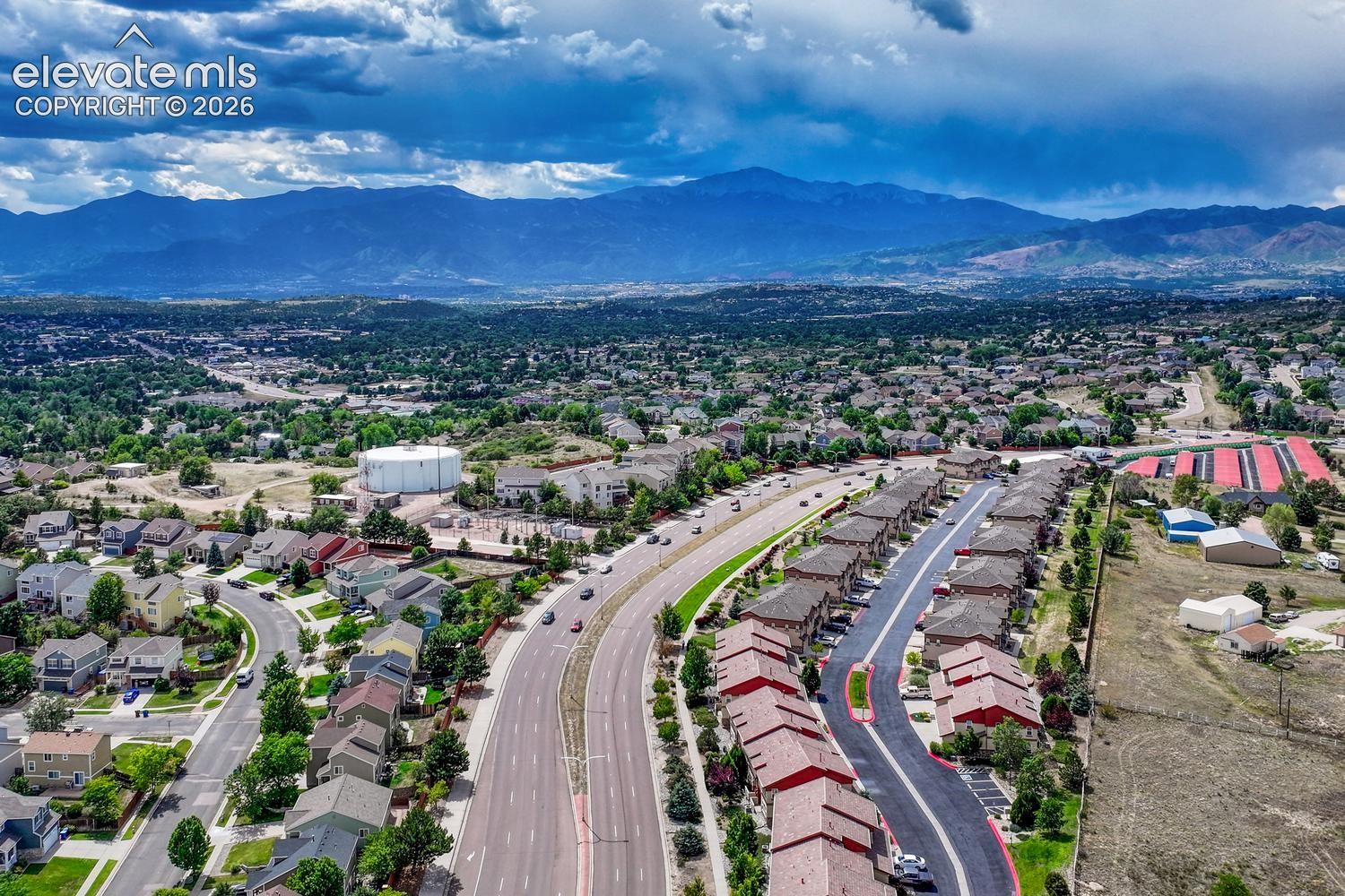 Aerial view of complex and beautiful mountain views.