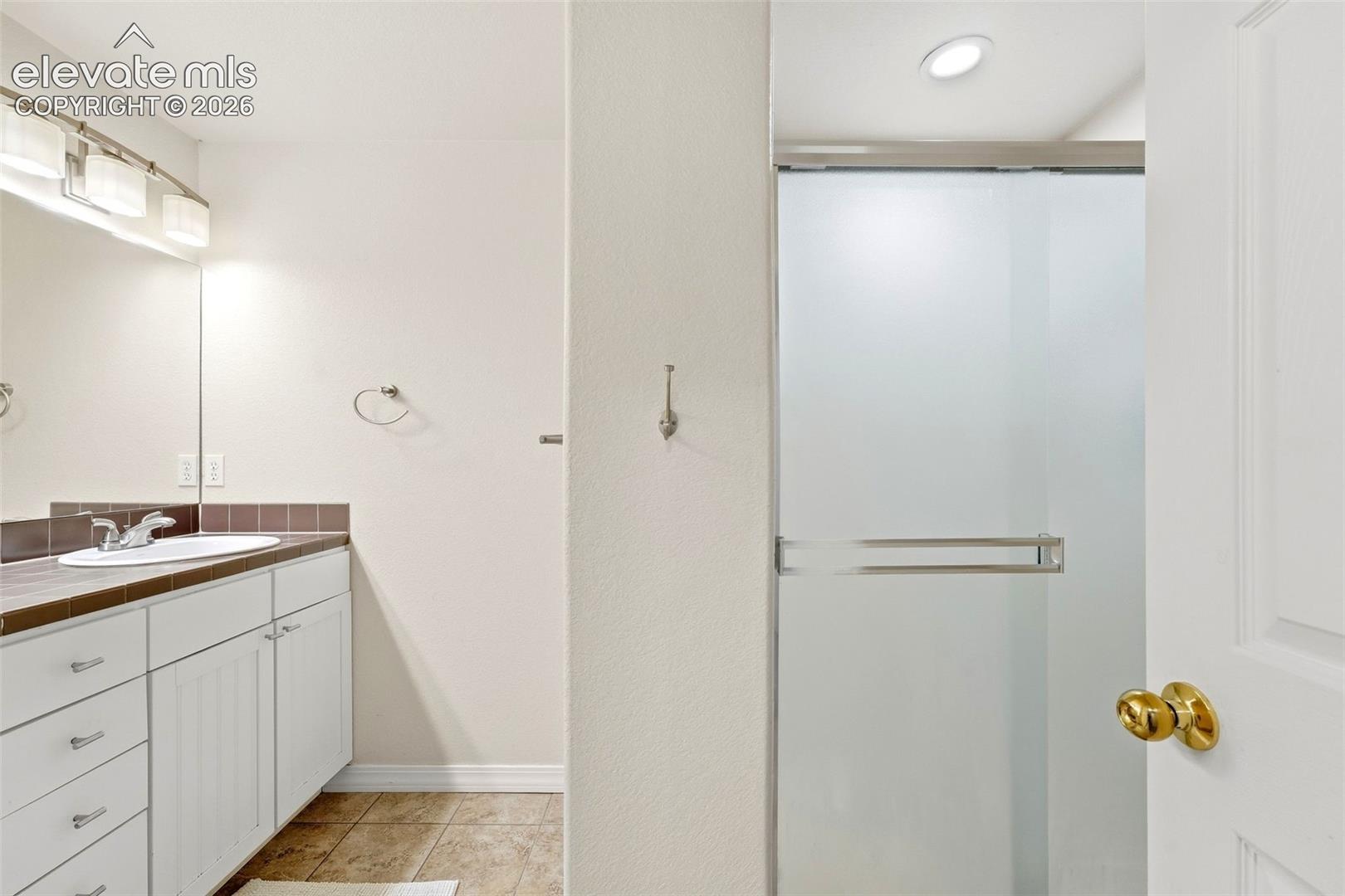 Bathroom in Basement with Walk In Shower