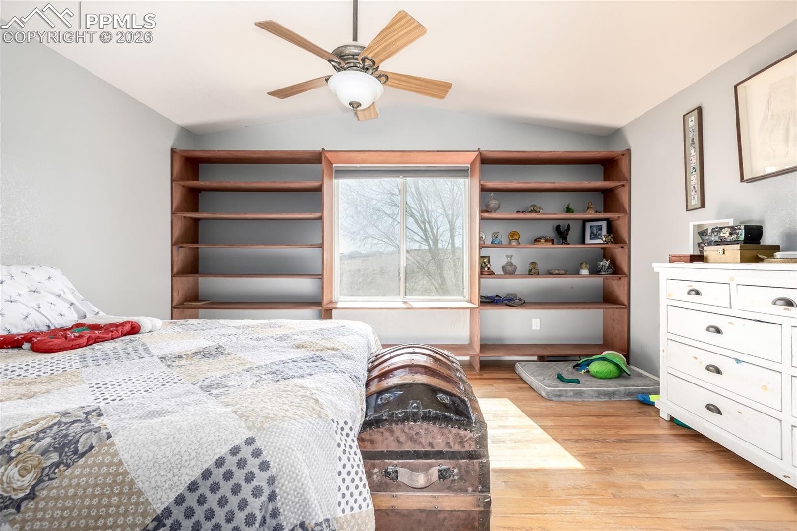 Main Level Primary Suite with Built In Books Cases & 5 Piece En Suite Bathroom