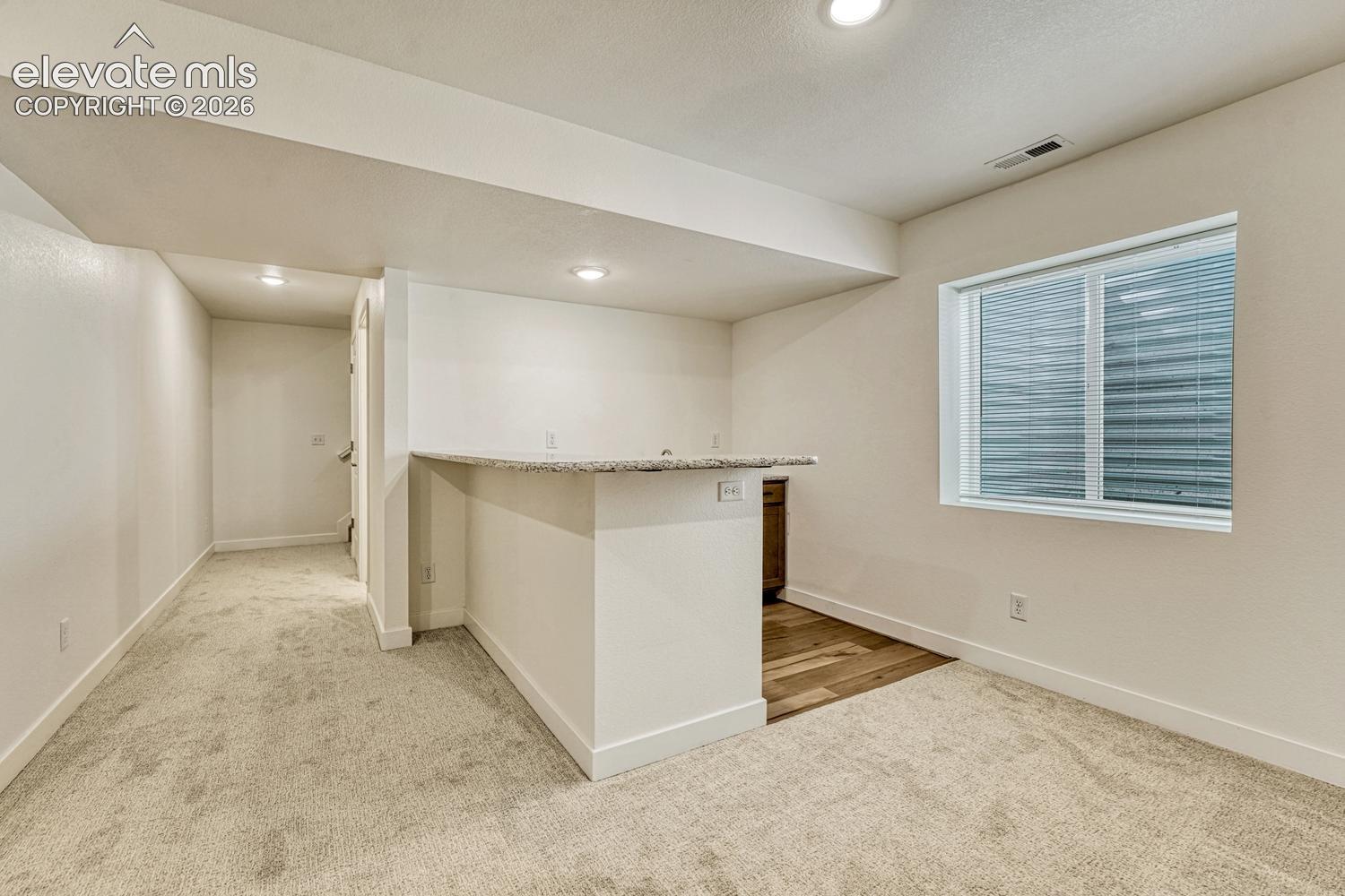 Basement is pre-plumbed for a wet bar, which can be added (ask about pricing)