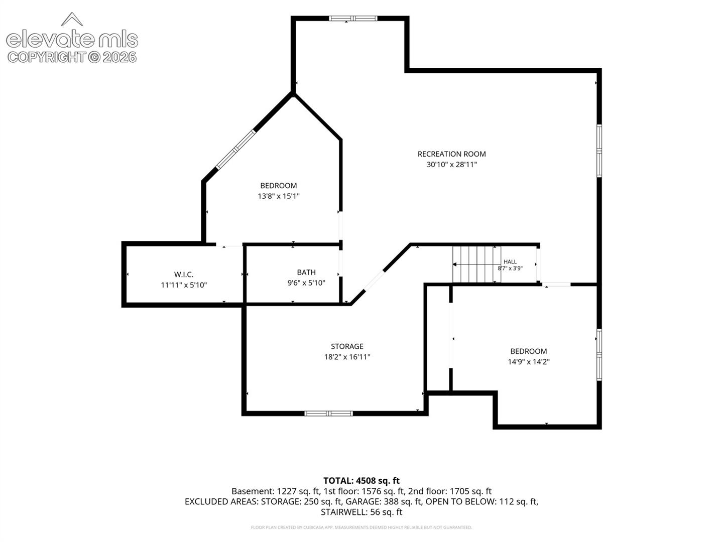 Basement w/ 2 bedrooms, on full bath, a movie/recreation area and workout nook w/ lots of extra storage