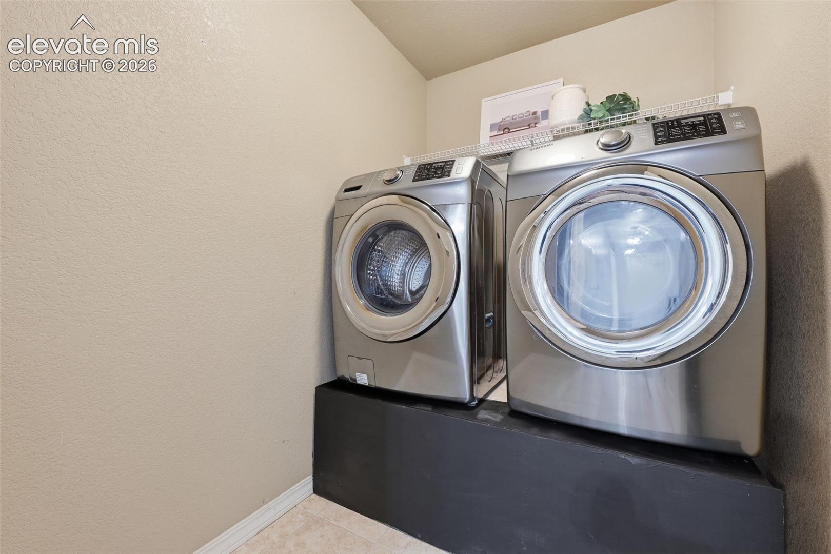 Upstairs laundry for easy living!