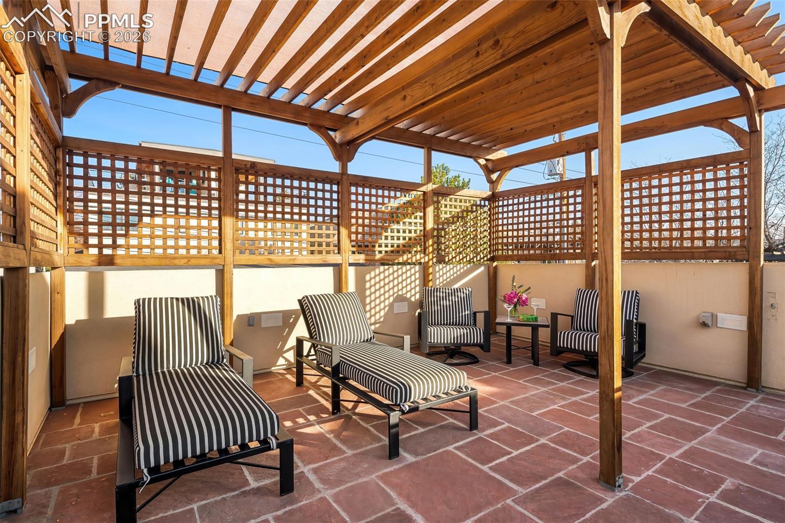 Upper Level Patio With NEW Pergola
