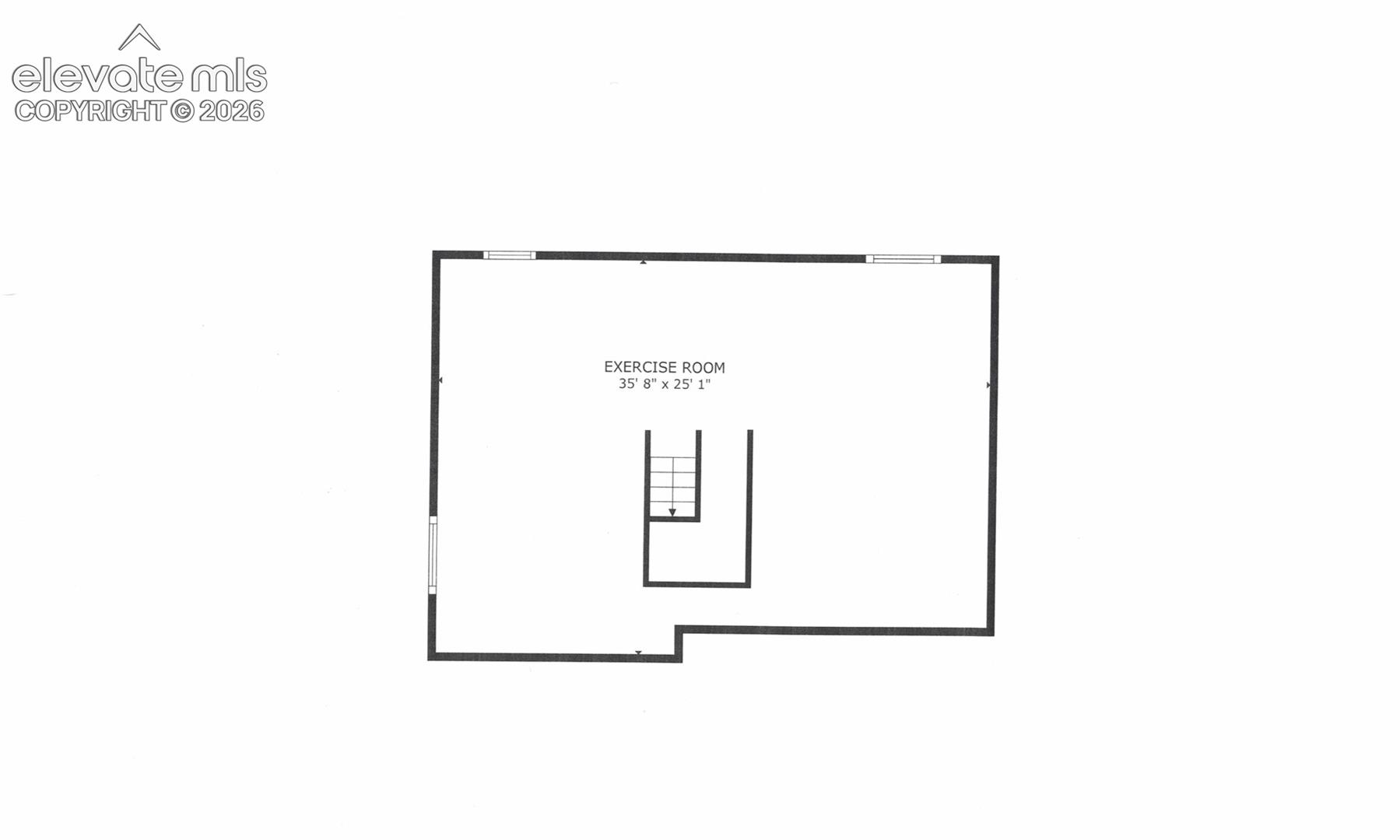 Floor plan of unfinished basement