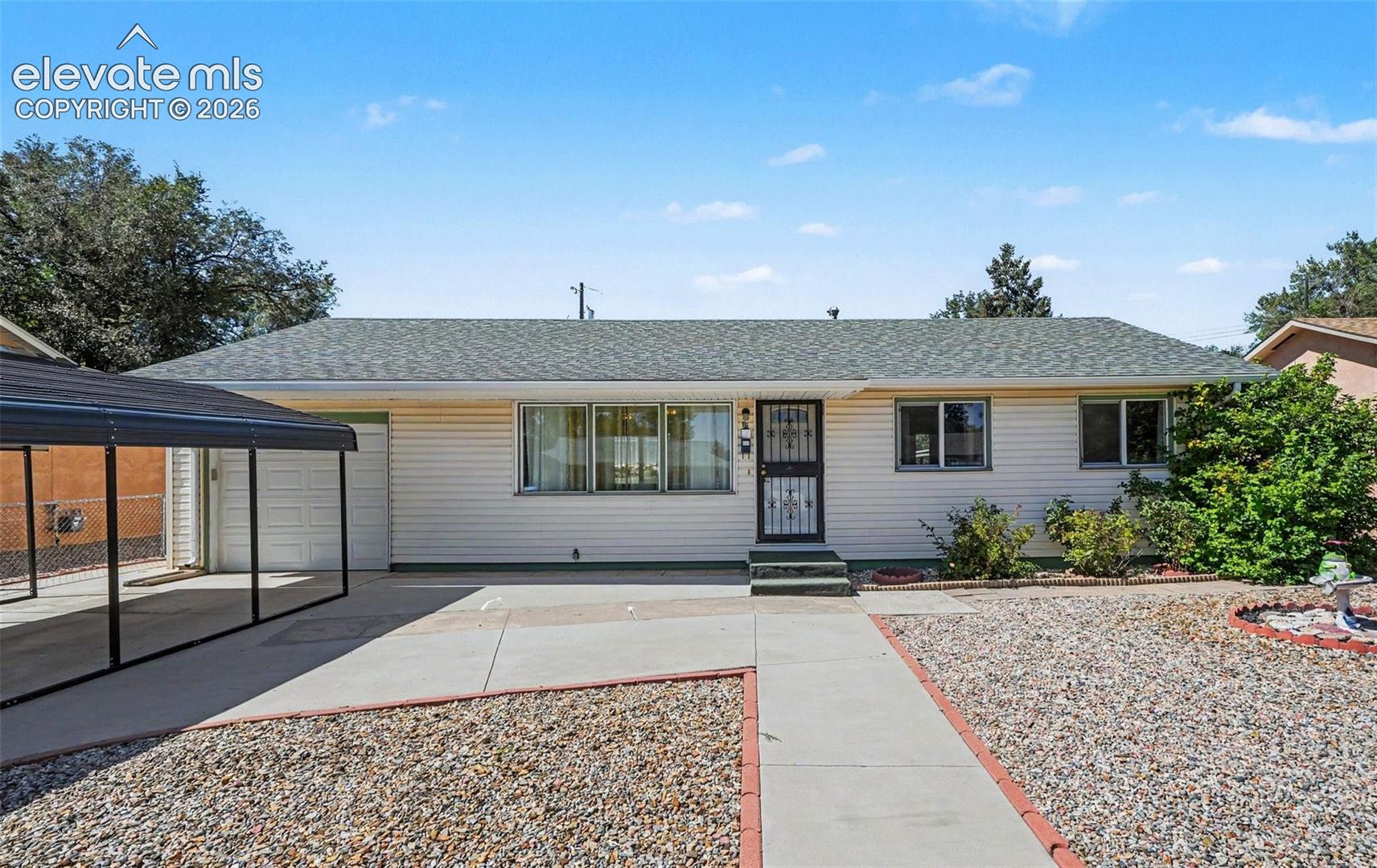 Welcome to this classic rancher in the heart of Colorado Springs! This home offers true main-level living with all three bedrooms, the living room, dining area, and kitchen conveniently located on one level. The updated kitchen flows into the main living spaces, while real hardwood floors add warmth and character throughout the home. Outside, you’ll find a fully landscaped yard situated on a spacious lot of over 8,000 square feet, giving you plenty of room to enjoy the Colorado outdoors. Complete with an attached one-car garage and a convenient central location, this home offers a great combination of charm, space, and functionality.