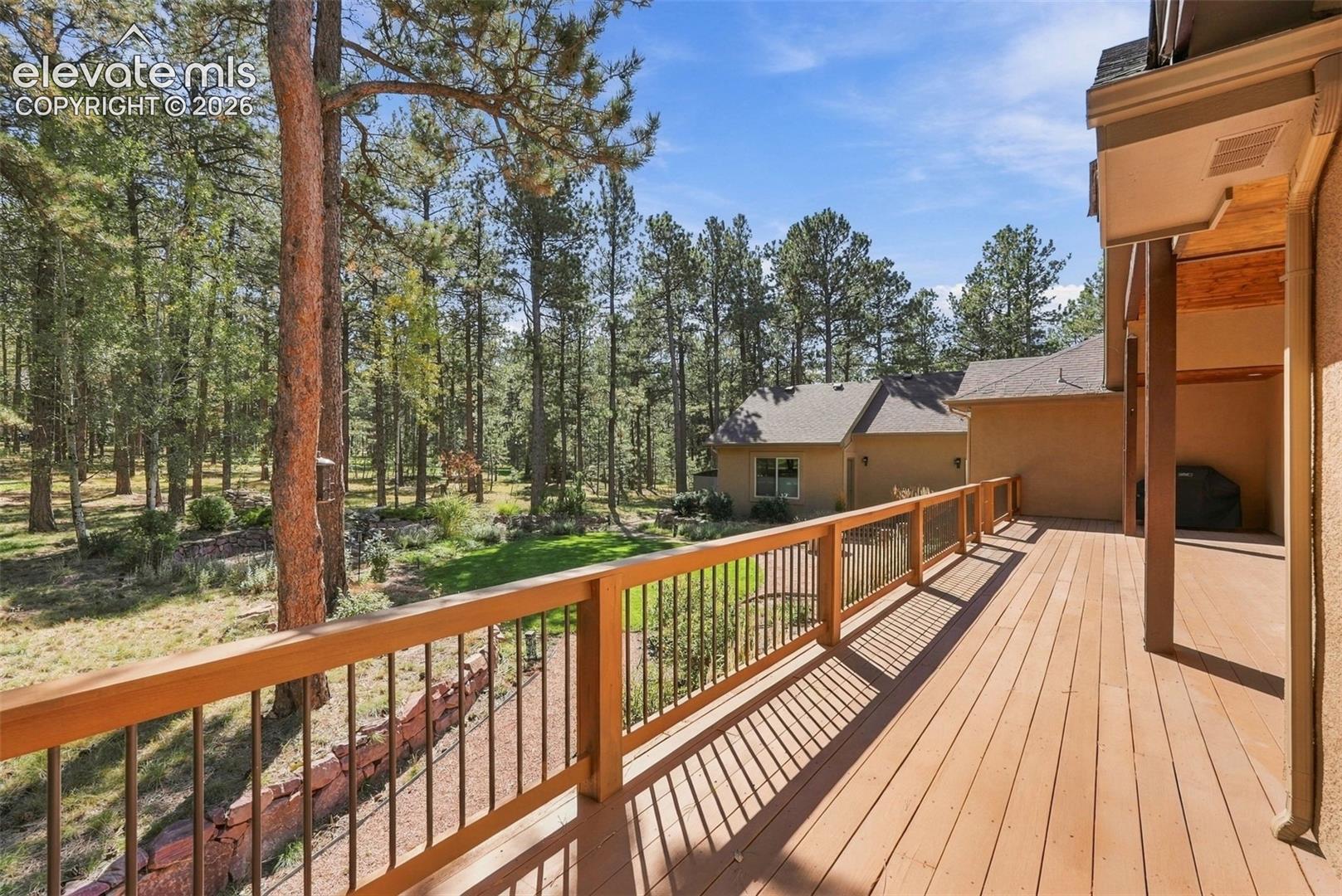 Back deck has both covered and uncovered portions
