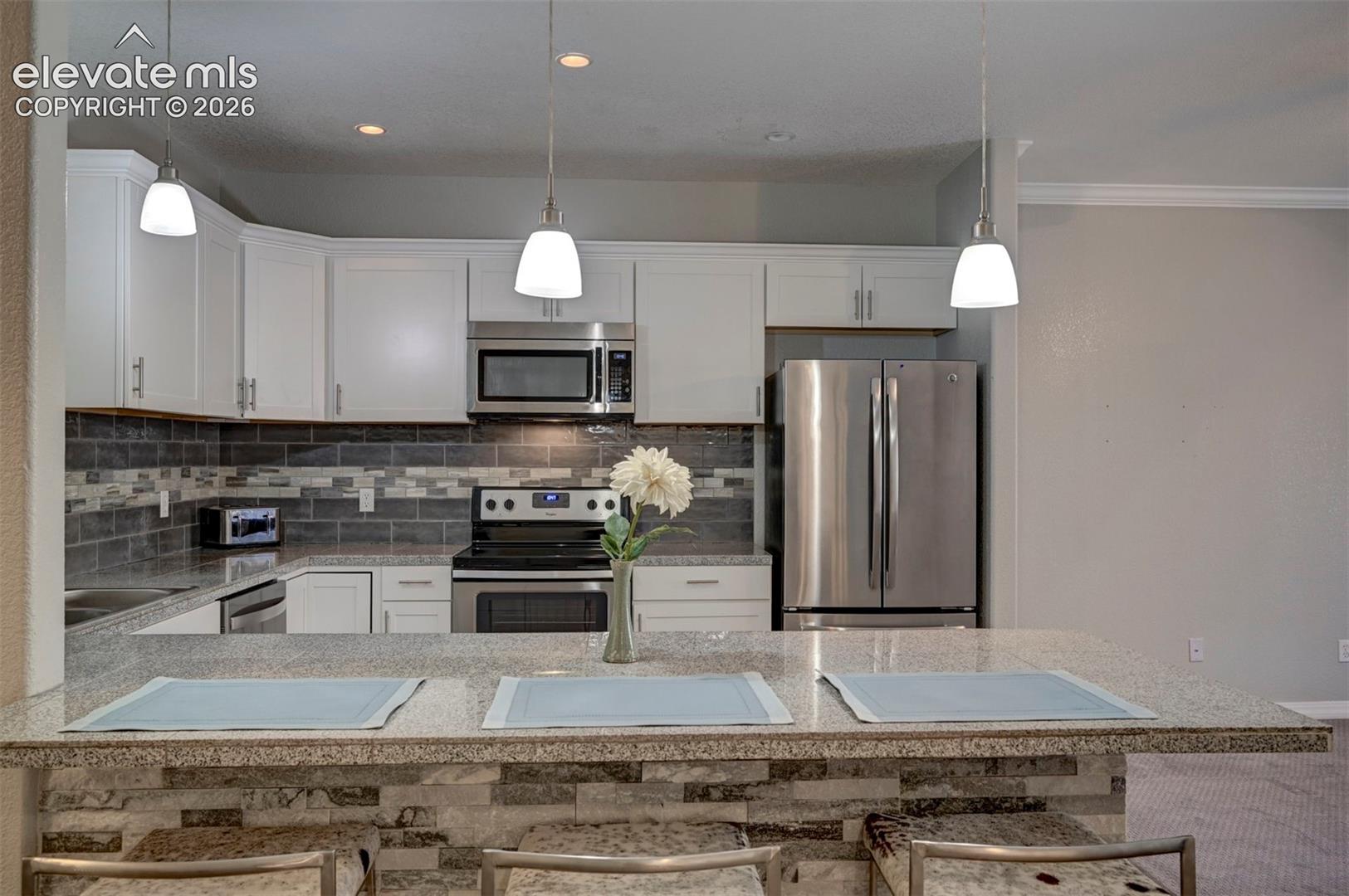 Stacked Stone breakfast bar