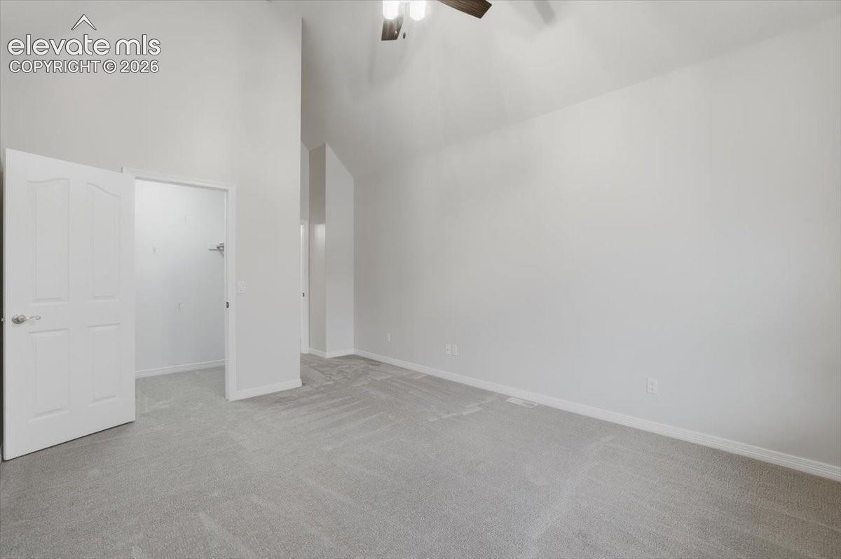 Vaulted ceiling in secondary bedroom