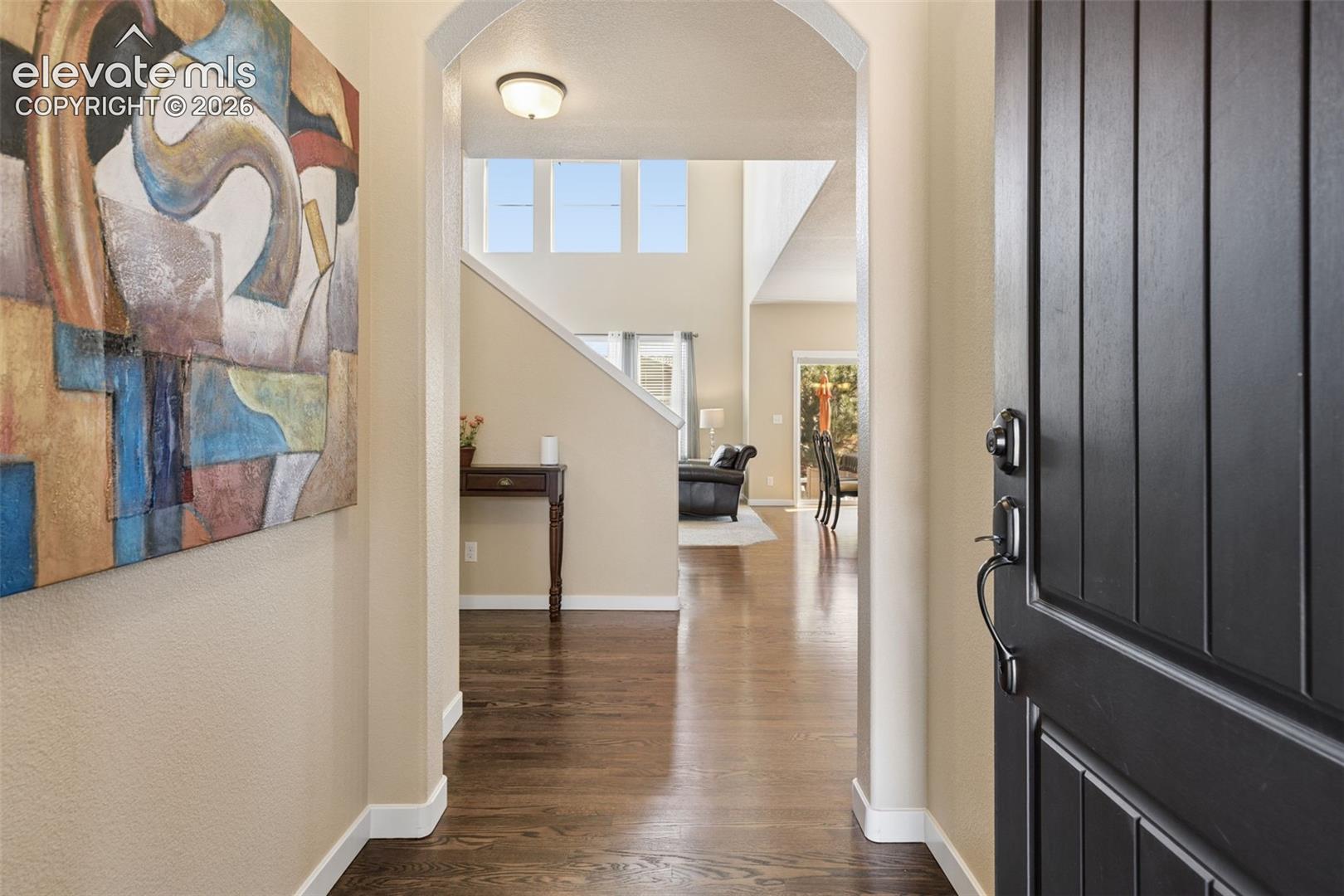 Covered entry with coat closet