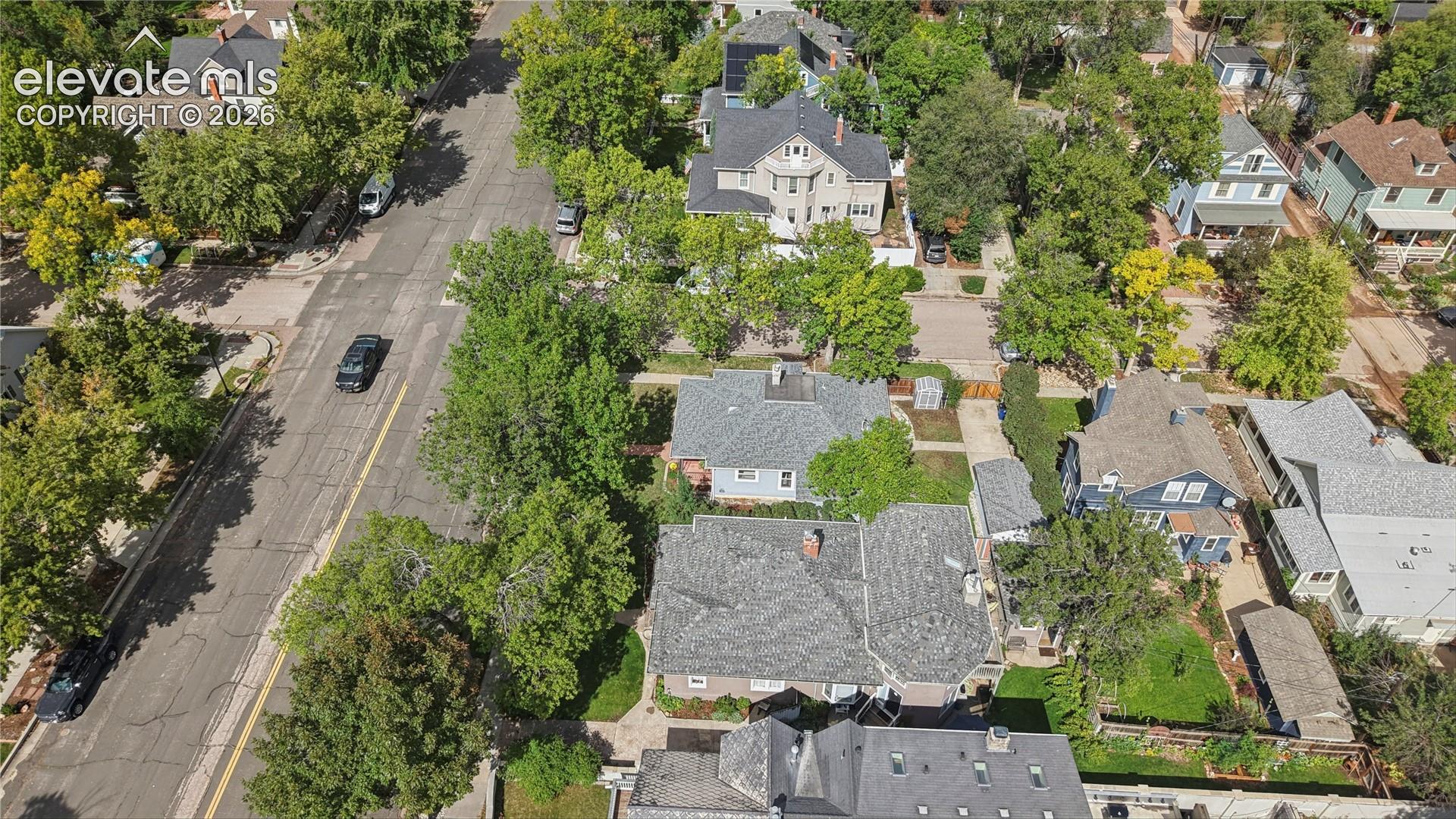 Aerial View of the side of the Home