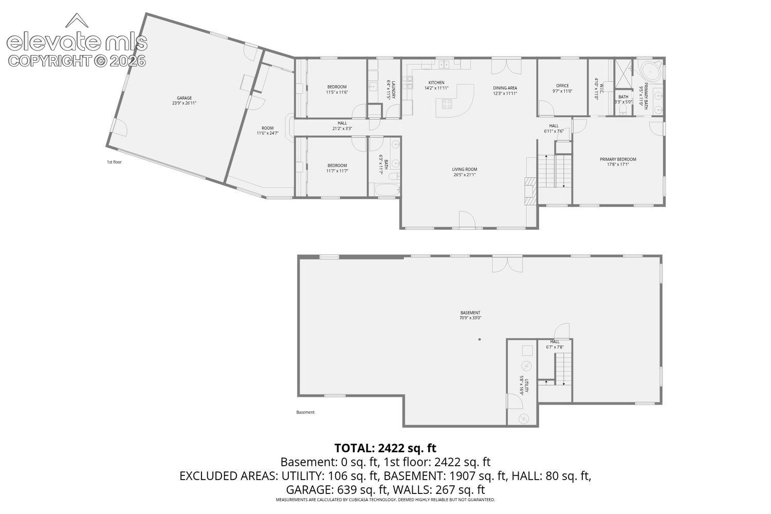 The basement has many opportunities for additional bedrooms and one bathroom.  The double doors lead you to a covered patio. 