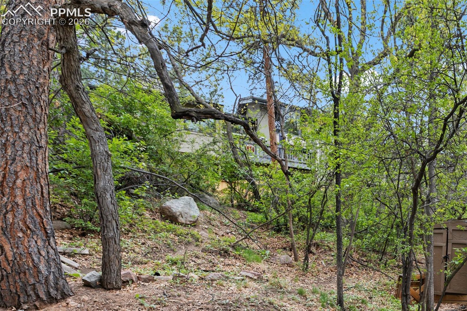 The rear of this property is wooded - you feel like you're in the mountains!