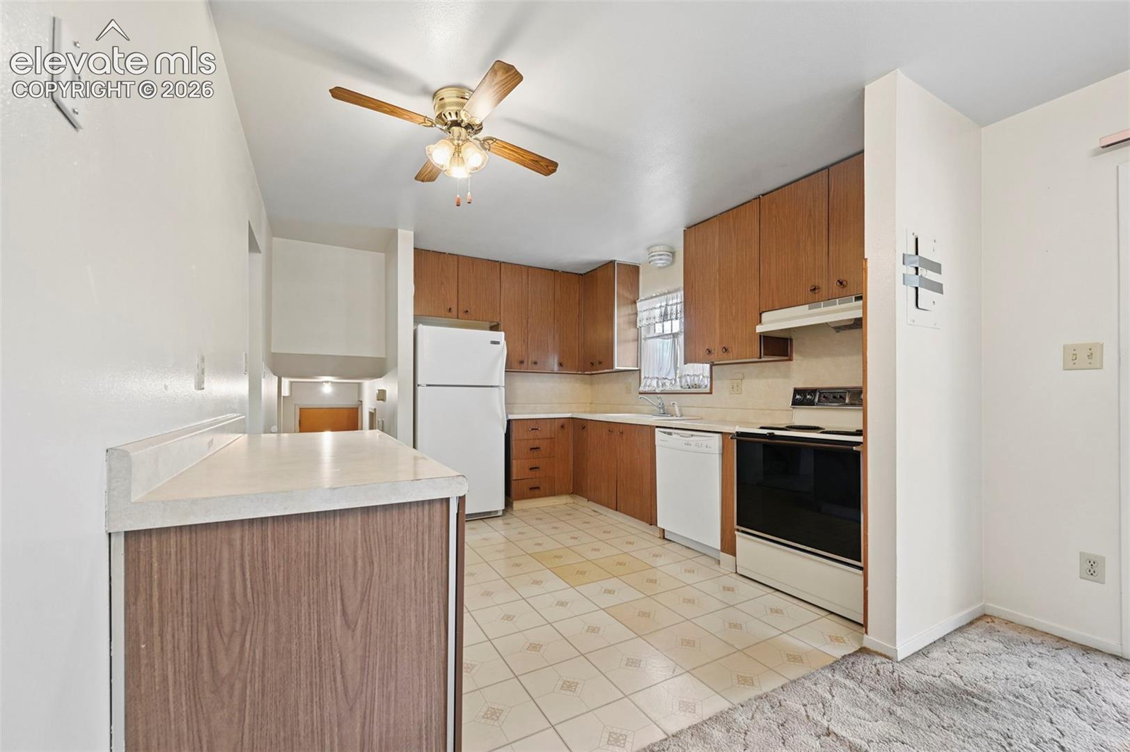 Kitchen with ample counter top space and plenty of cabinets