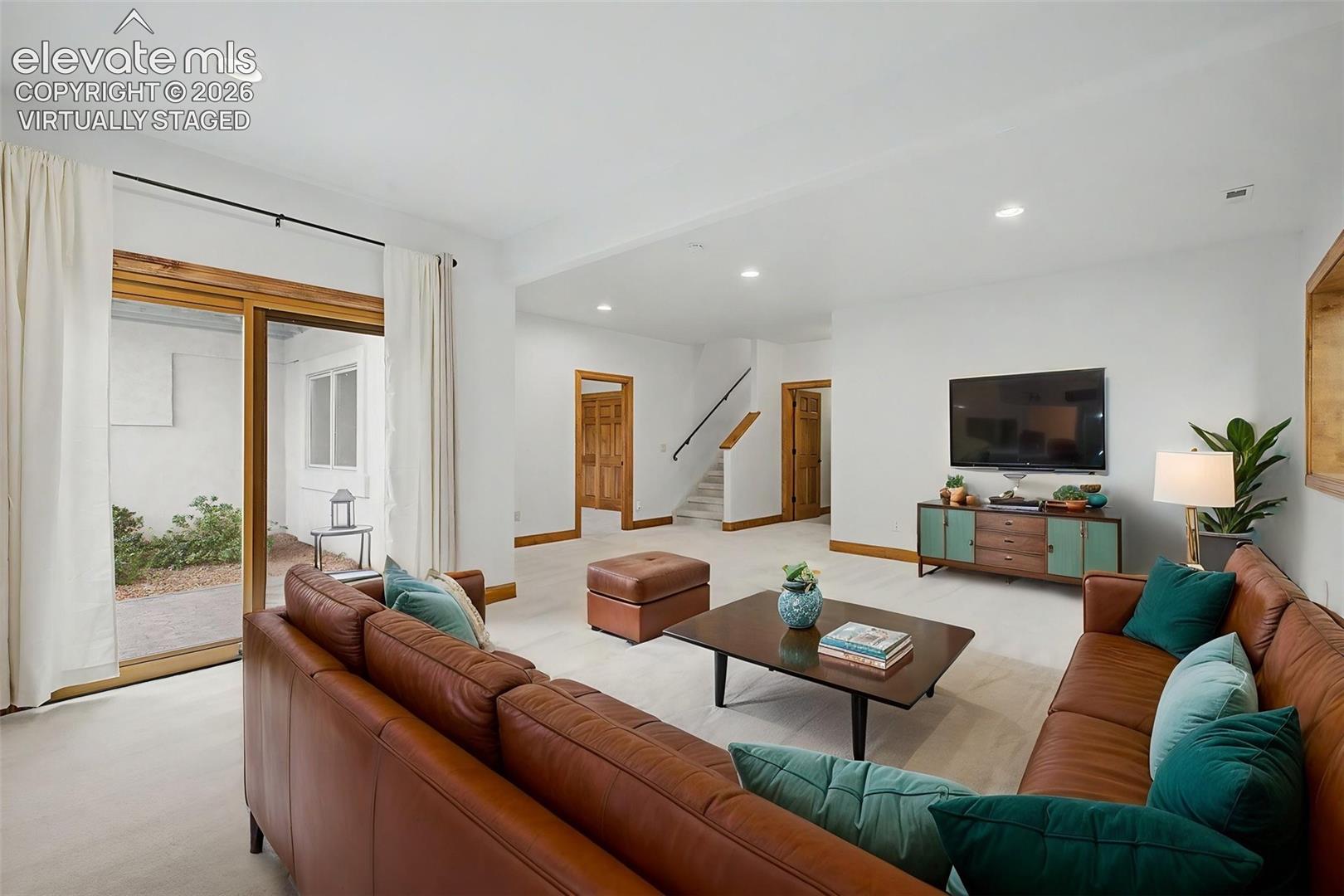 Virtually staged Family Room