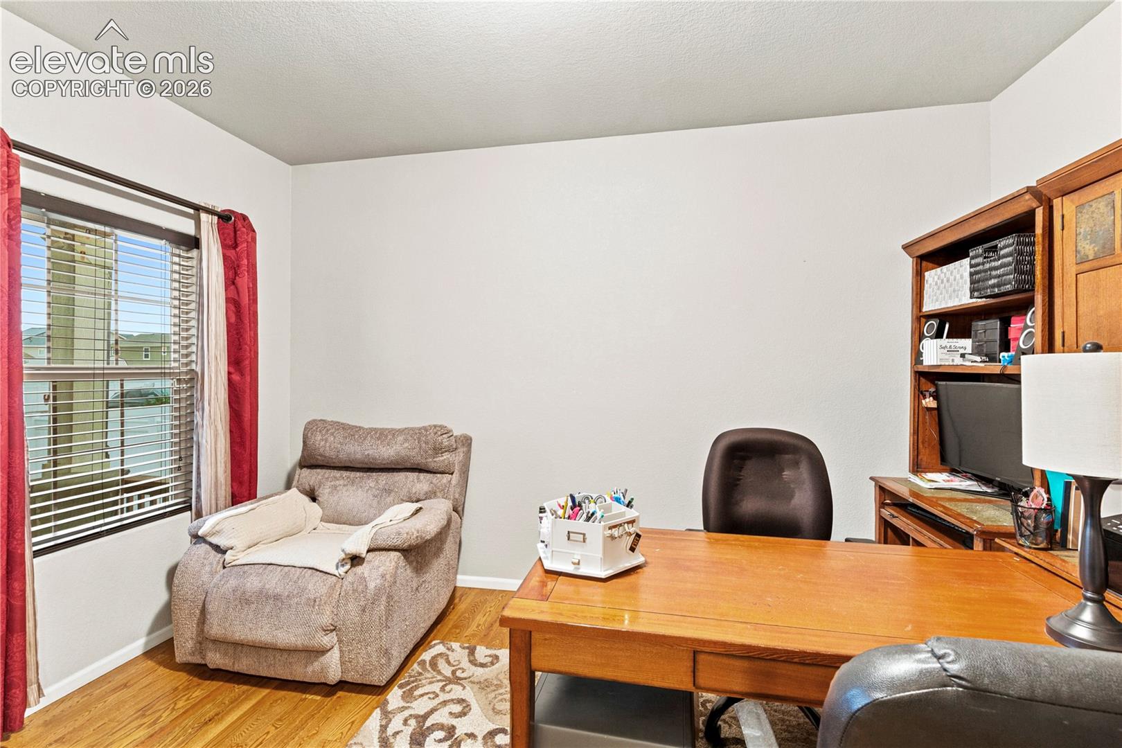 Office is on the mail level as you enter the home.