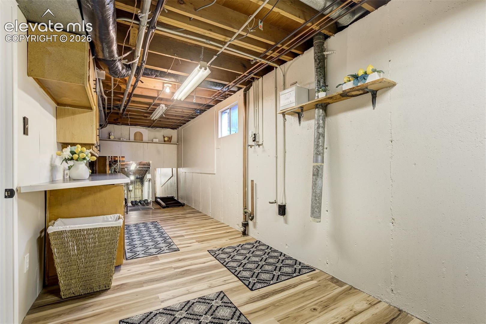 Laundry is located in the large utility room