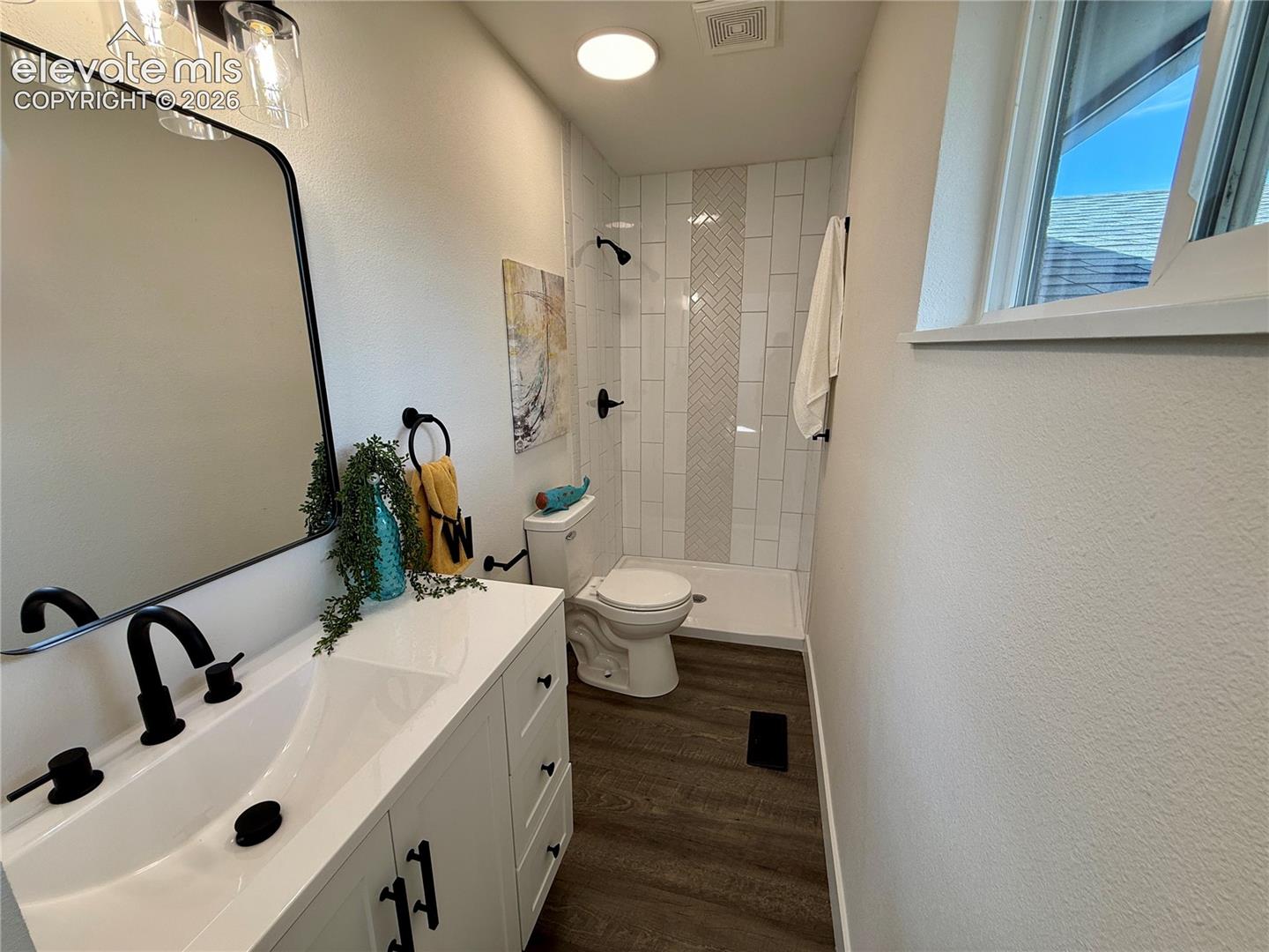 Attached to primary bedroom. Newly renovated