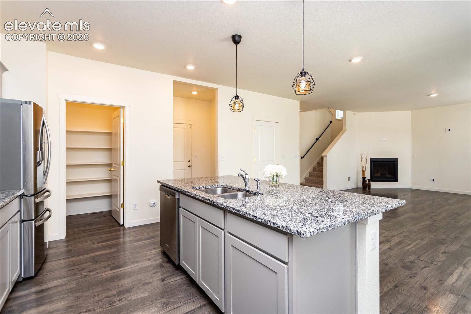 Walk-in pantry is very spacious. There is a large broom/storage closet as well.