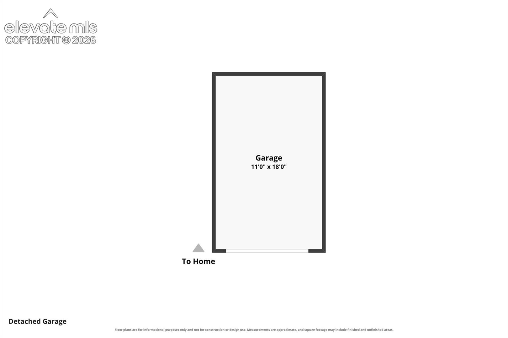 Floor plan of detached garage