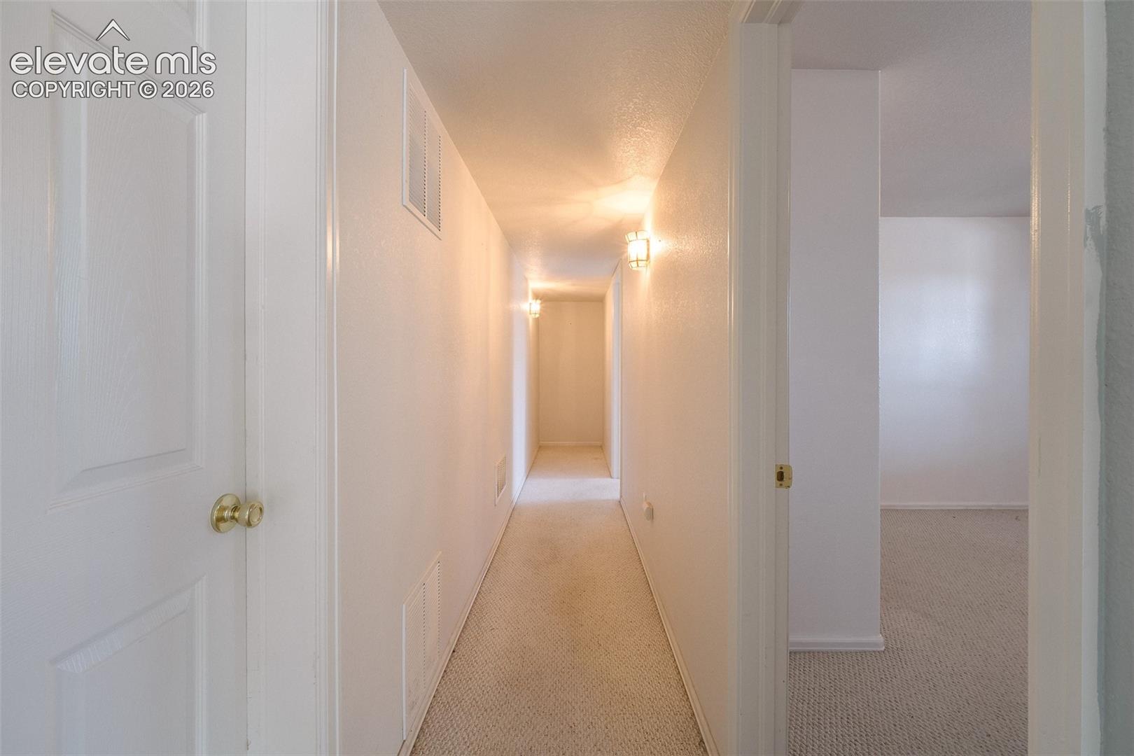 Hallway to the Basement Bedrooms.