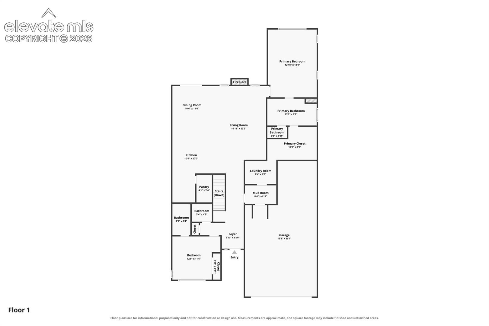 Main Level Floor plan