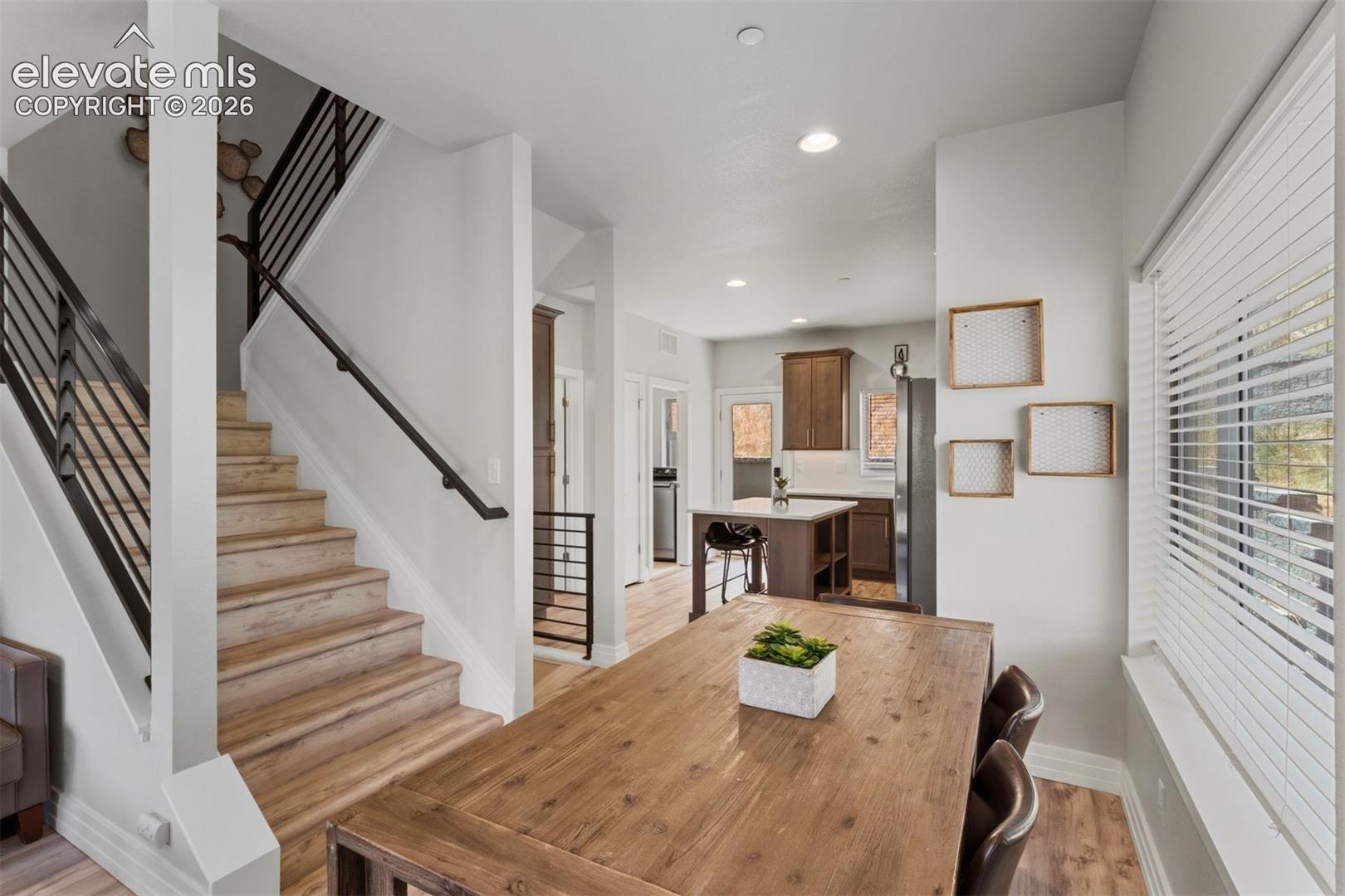 Separate dining area off kitchen