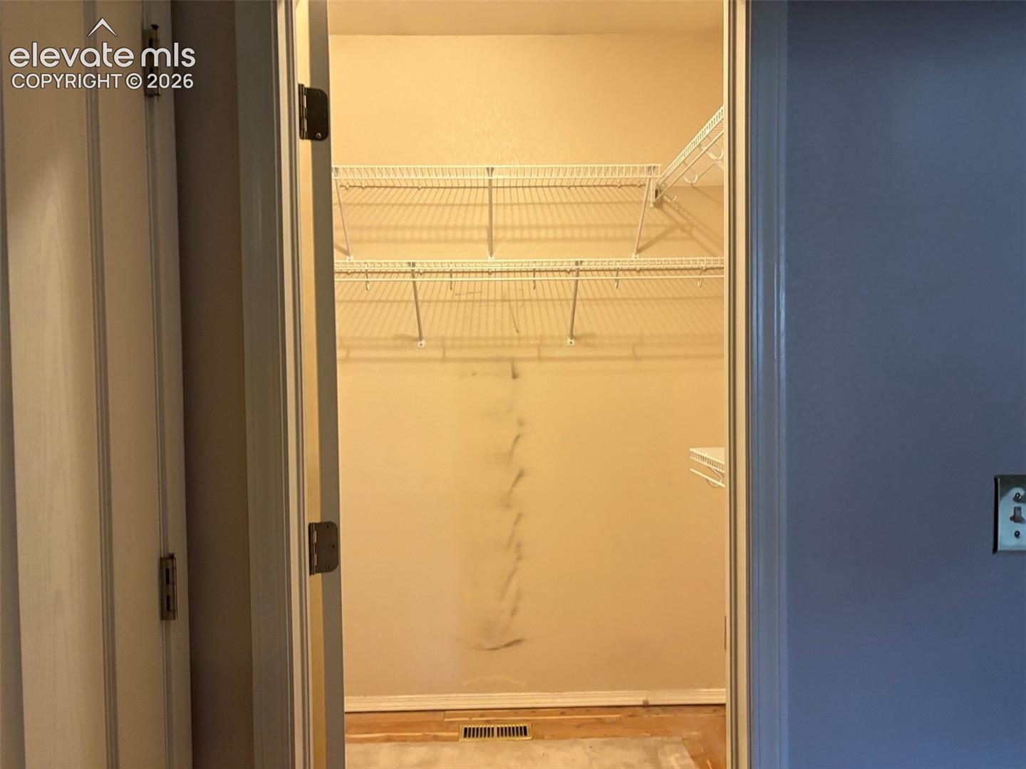 Main bedroom walk in closet