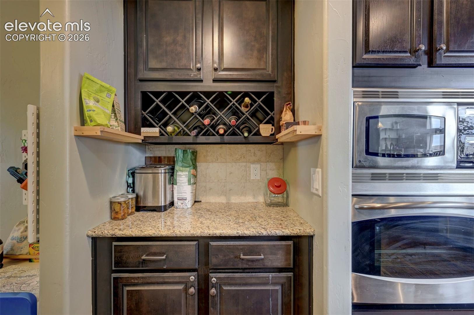 Dry bar with wine storage